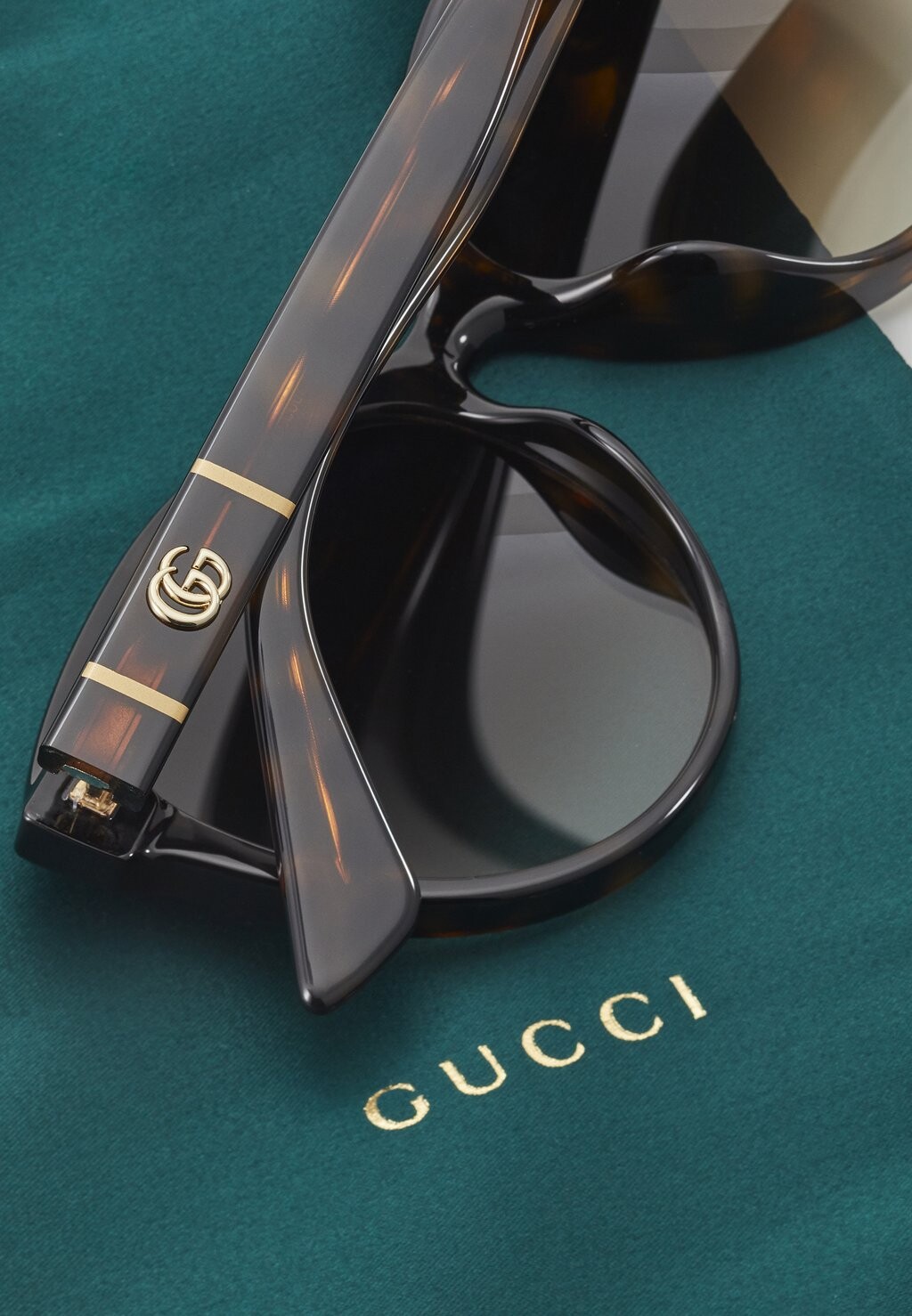 Солнцезащитные очки Gg Round Acetate Sunglasses Gucci, цвет havana brown — фото 4