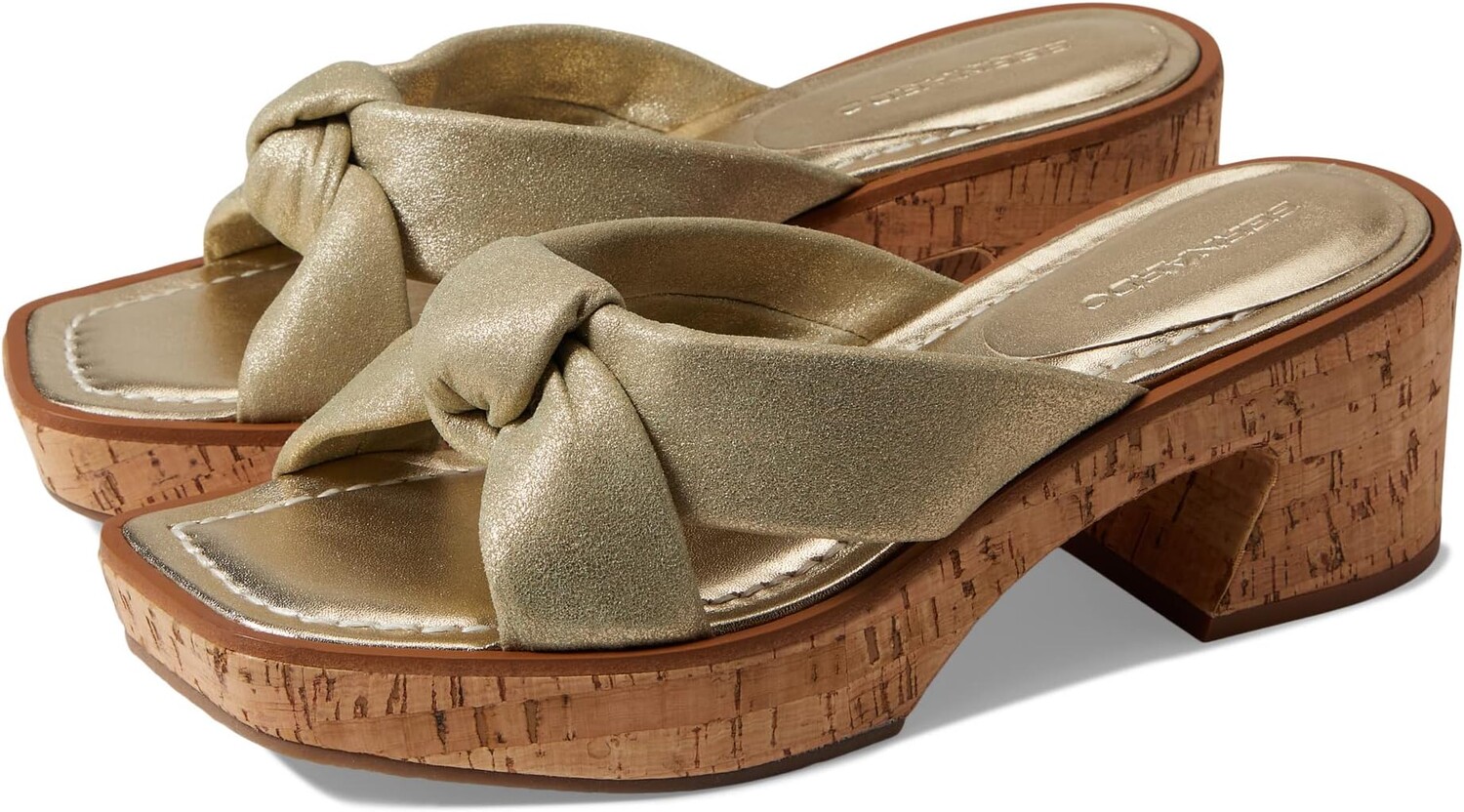 

Босоножки Jolie Bernardo, цвет Champagne Metallic Suede