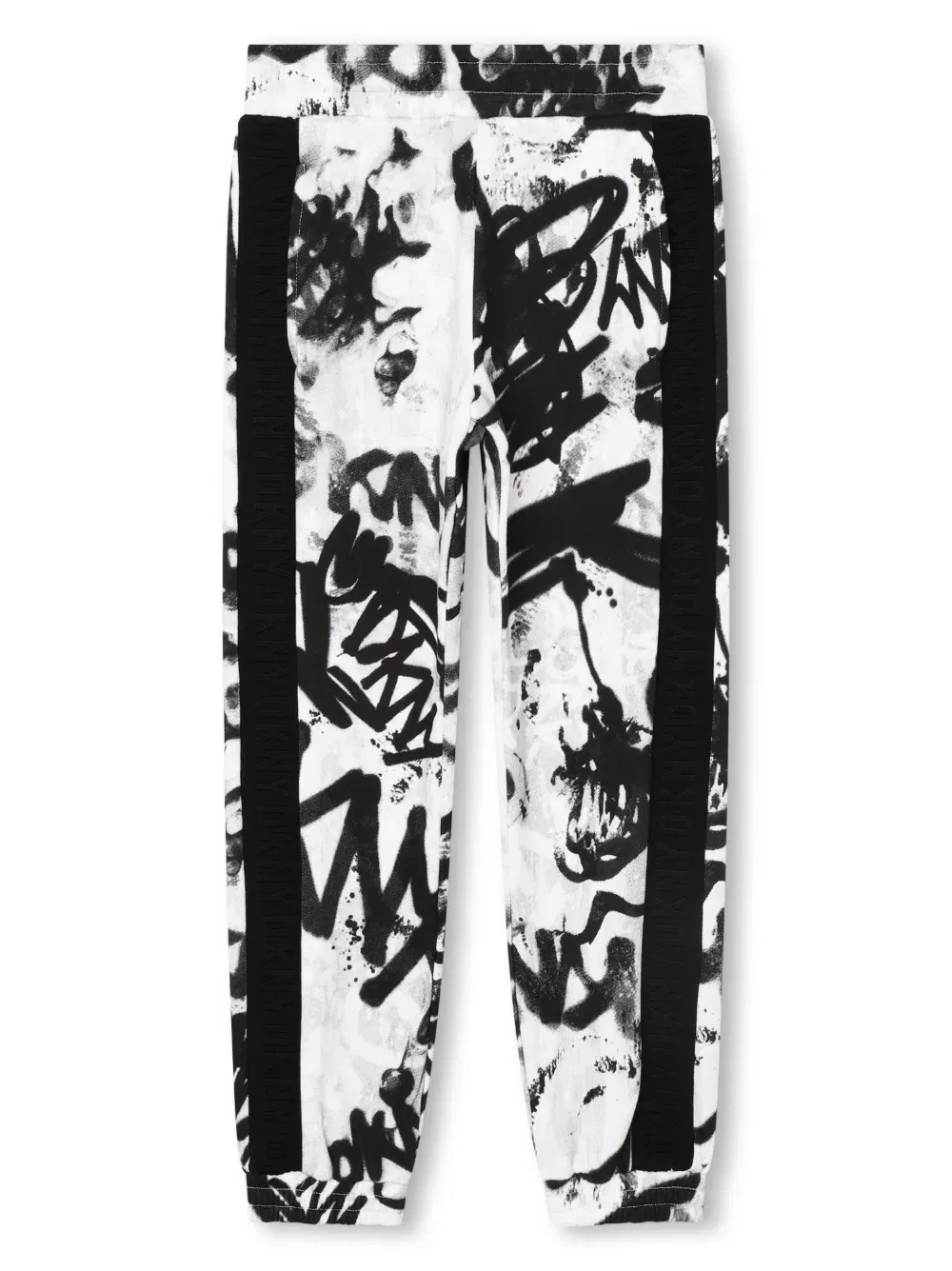 Брюки с граффити-принтом Logo-Tape Dkny Kids, белый