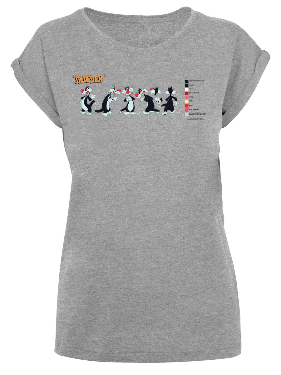 

Рубашка F4NT4STIC Looney Tunes Sylvester Colour Code, пятнистый серый