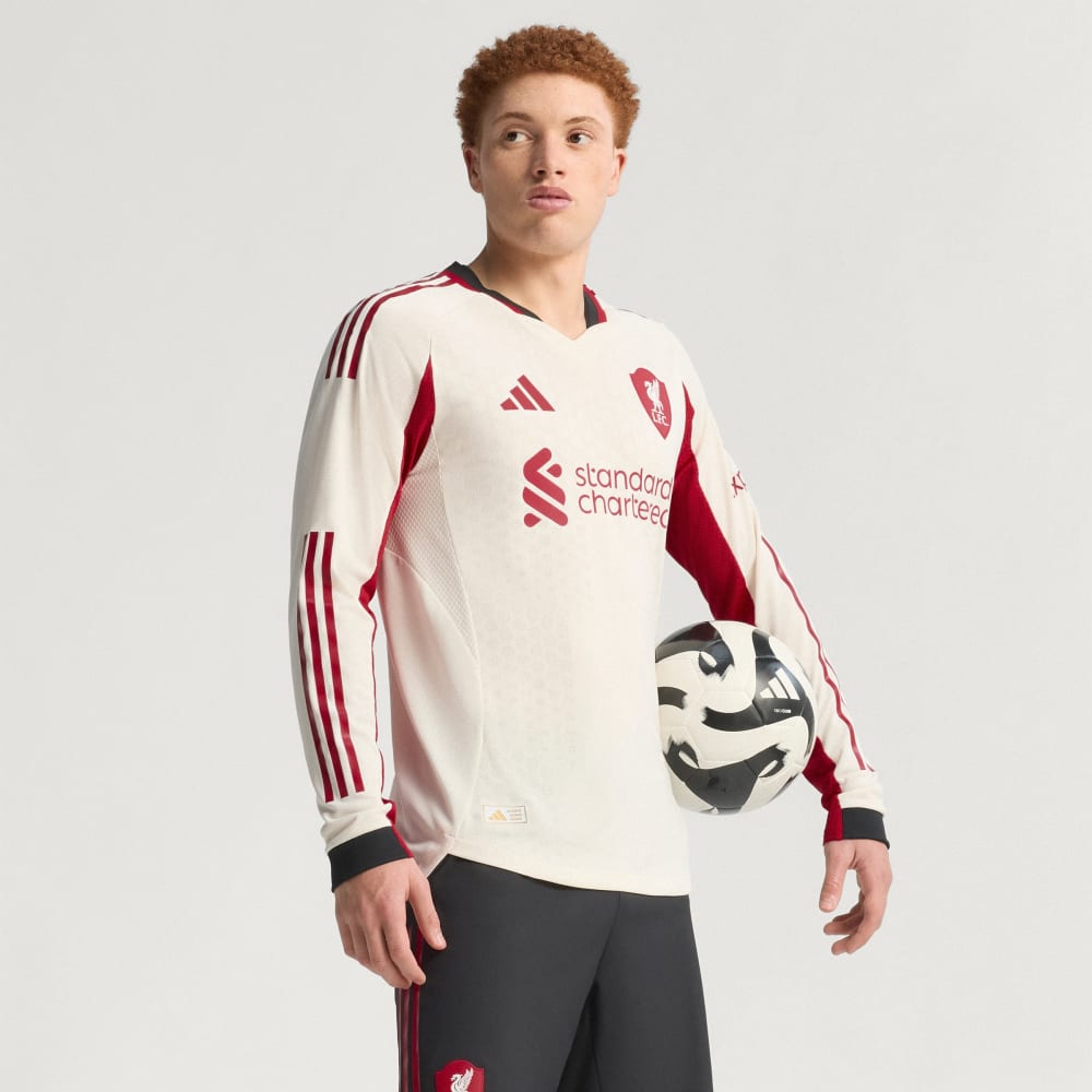 

Джерси Adidas Liverpool FC 25/26 Long Sleeve Away Authentic Jersey, цвет Wonder White