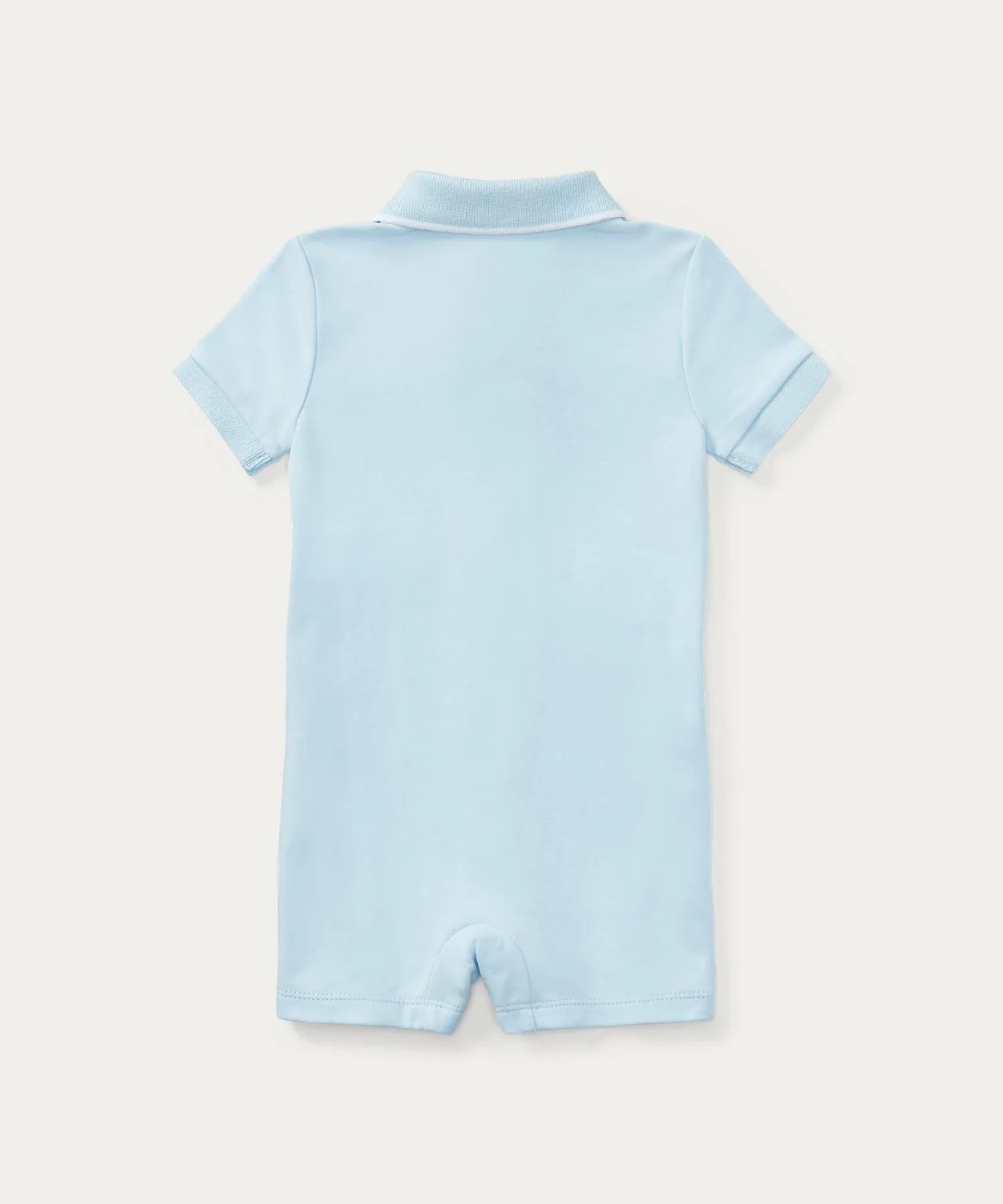 Детский хлопковый трикотажный комбинезон-поло из хлопка Polo Ralph Lauren, 400 Blue — фото 2
