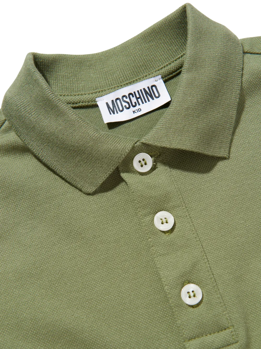 Поло с логотипом Moschino Kids, зеленый — фото 3