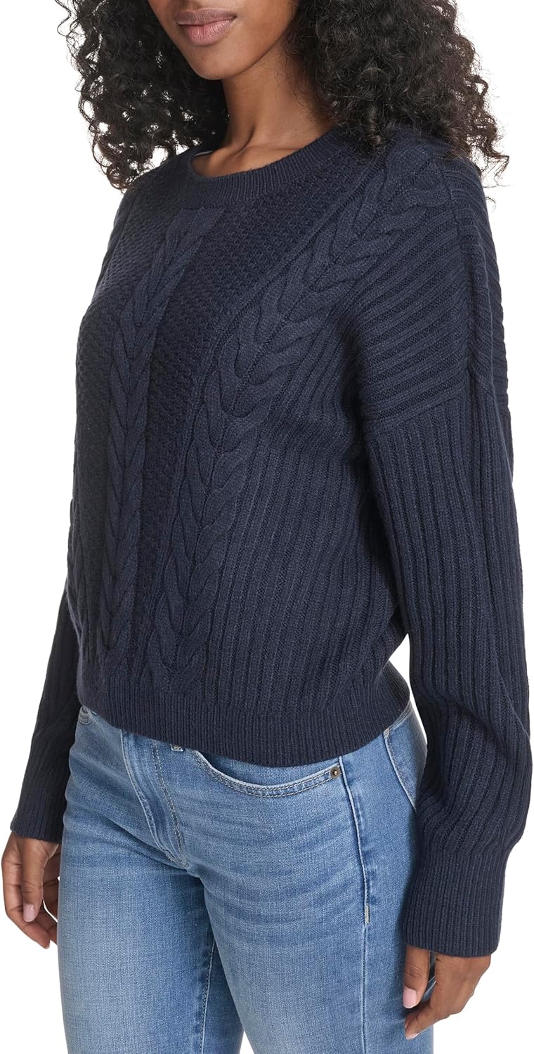 Женский однотонный свитер Bobbi с круглым вырезом Tommy Hilfiger, Sky Captain — фото 3