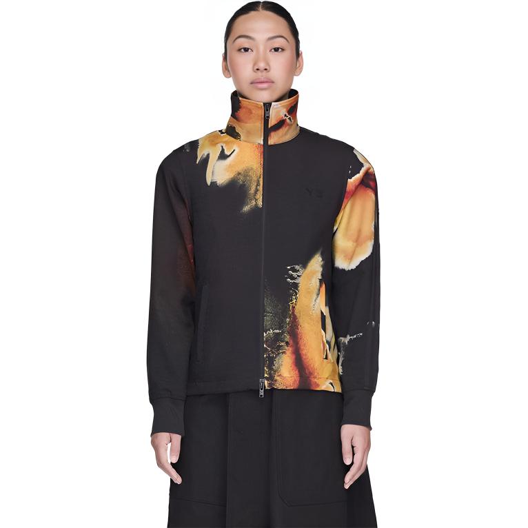 Y-3 Куртка Y 3 с молнией и абстрактным принтом, Black Print — фото 2