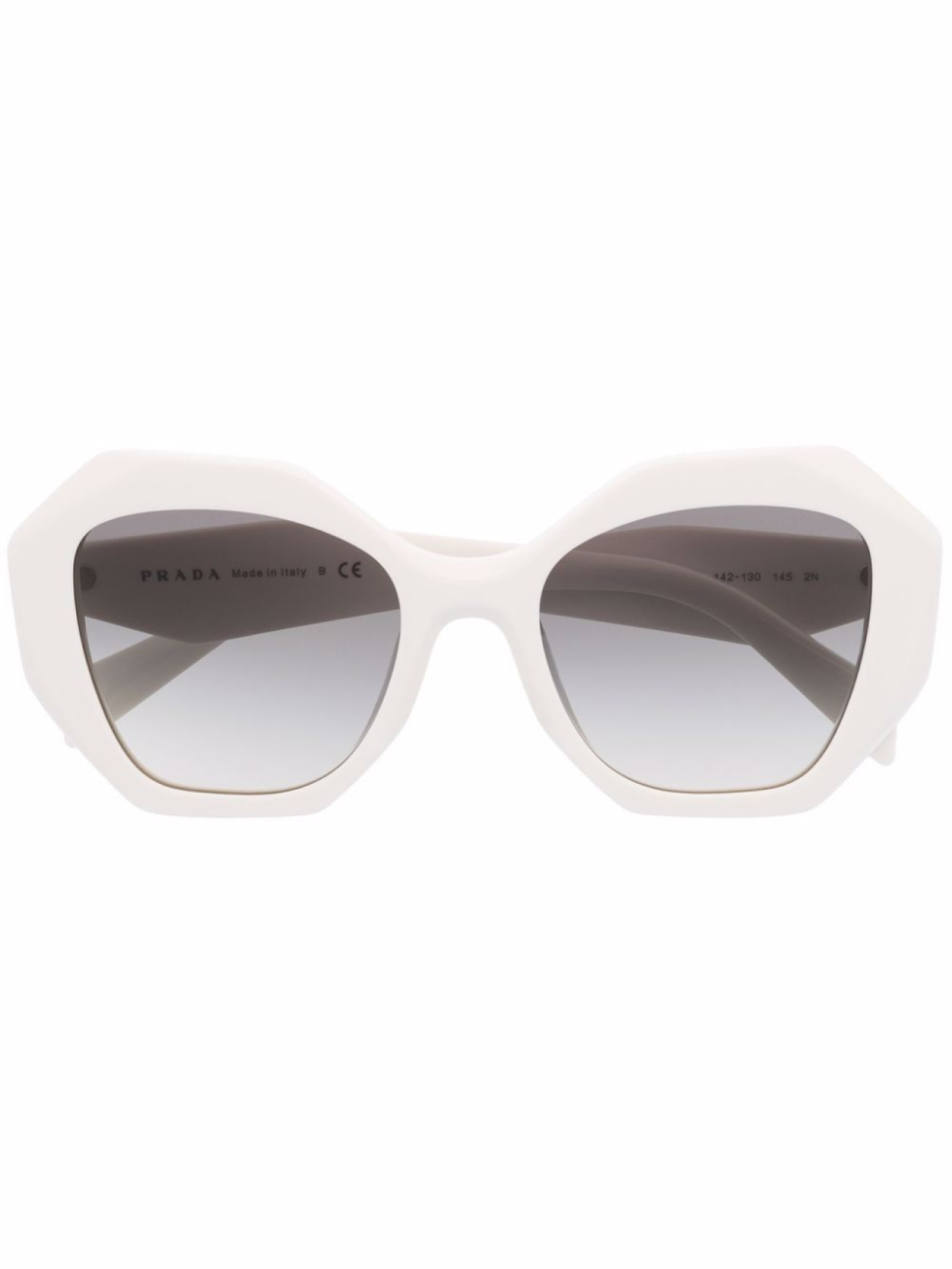 

Prada Eyewear солнцезащитные очки Symbole в геометричной оправе, белый