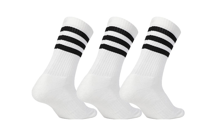 Носки adidas Classical Mid Sports Basketball Socks 3 Pairs 'White', белый — фото 2
