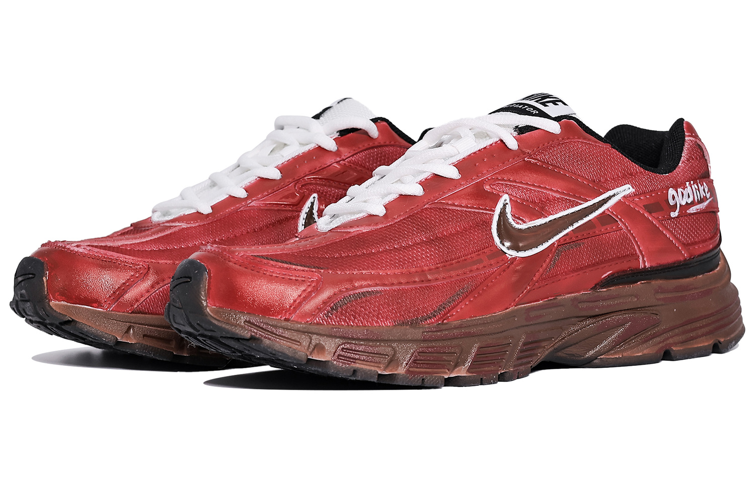 Инициатор амортизация, износостойкие низкие кроссовки для бега unisex Nike, красный — фото 4