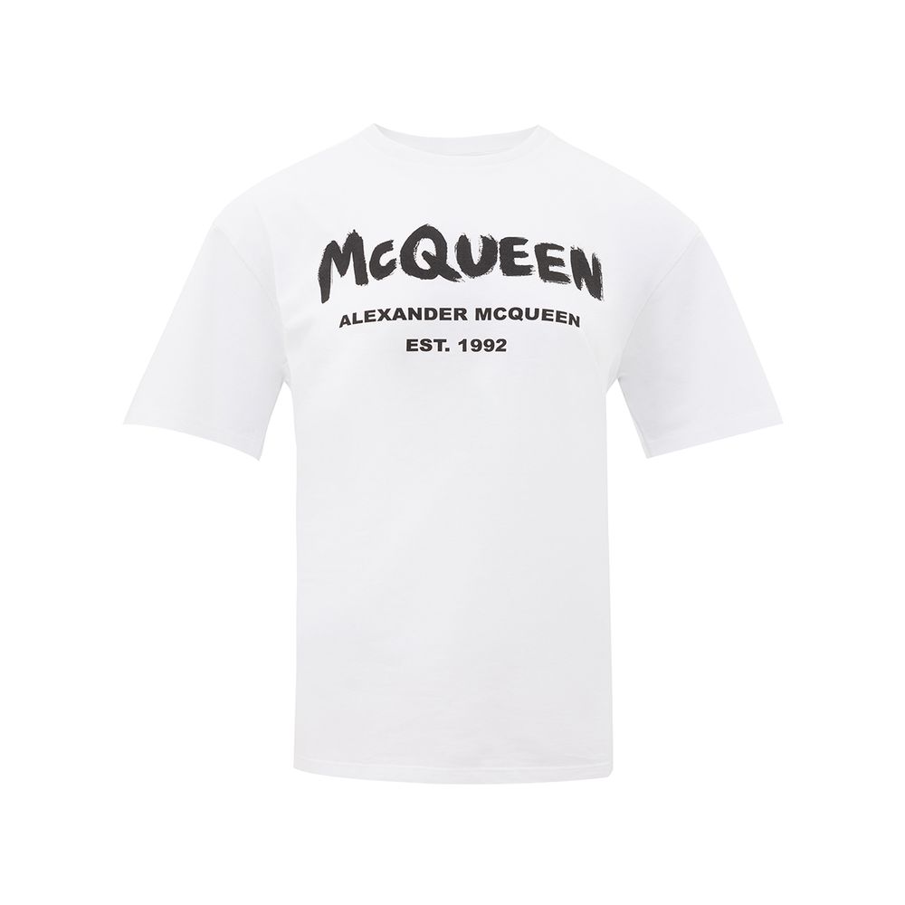 

Белые хлопковые топ и футболка Alexander McQueen