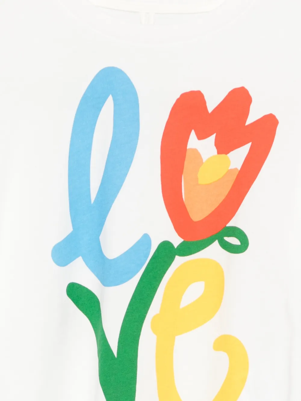 Футболка с цветочным принтом Stella Mccartney Kids, белый — фото 3