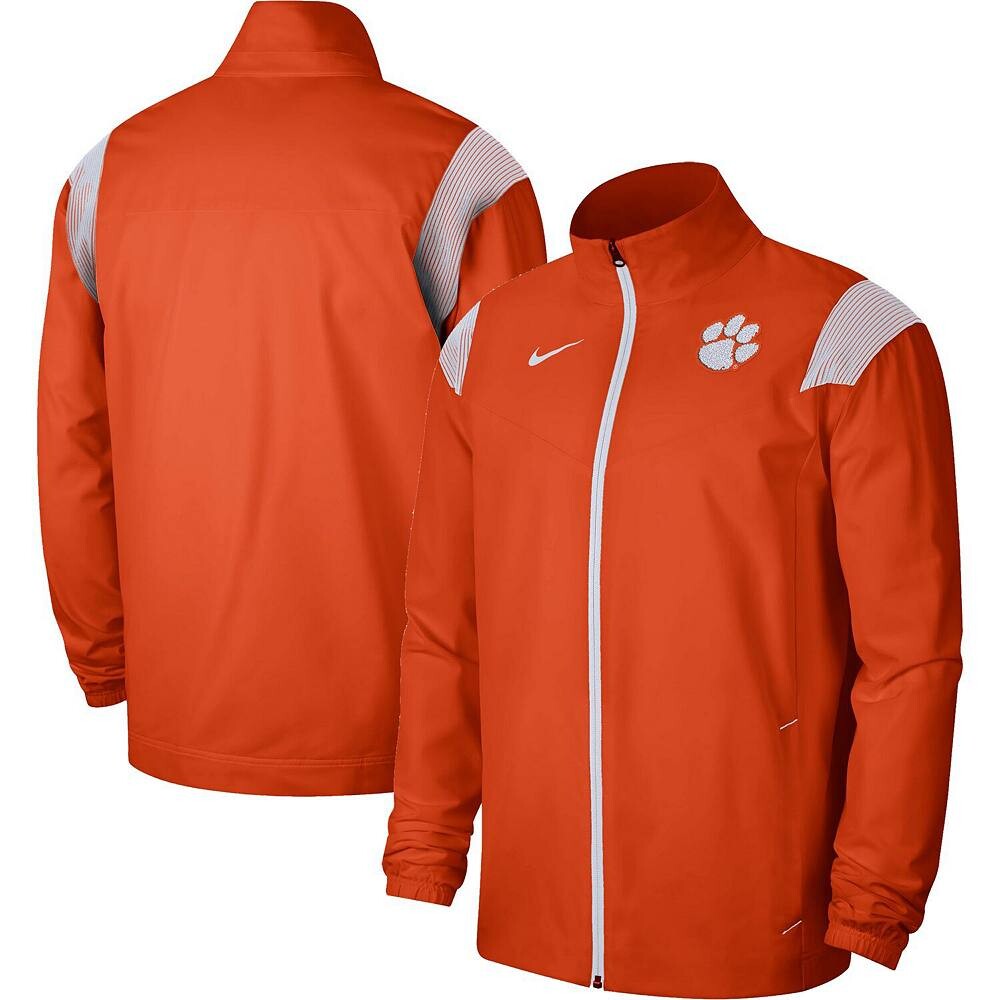 Мужская тканая куртка с молнией во всю длину Nike Orange Clemson Tigers, цвет Clm Orange — фото 2