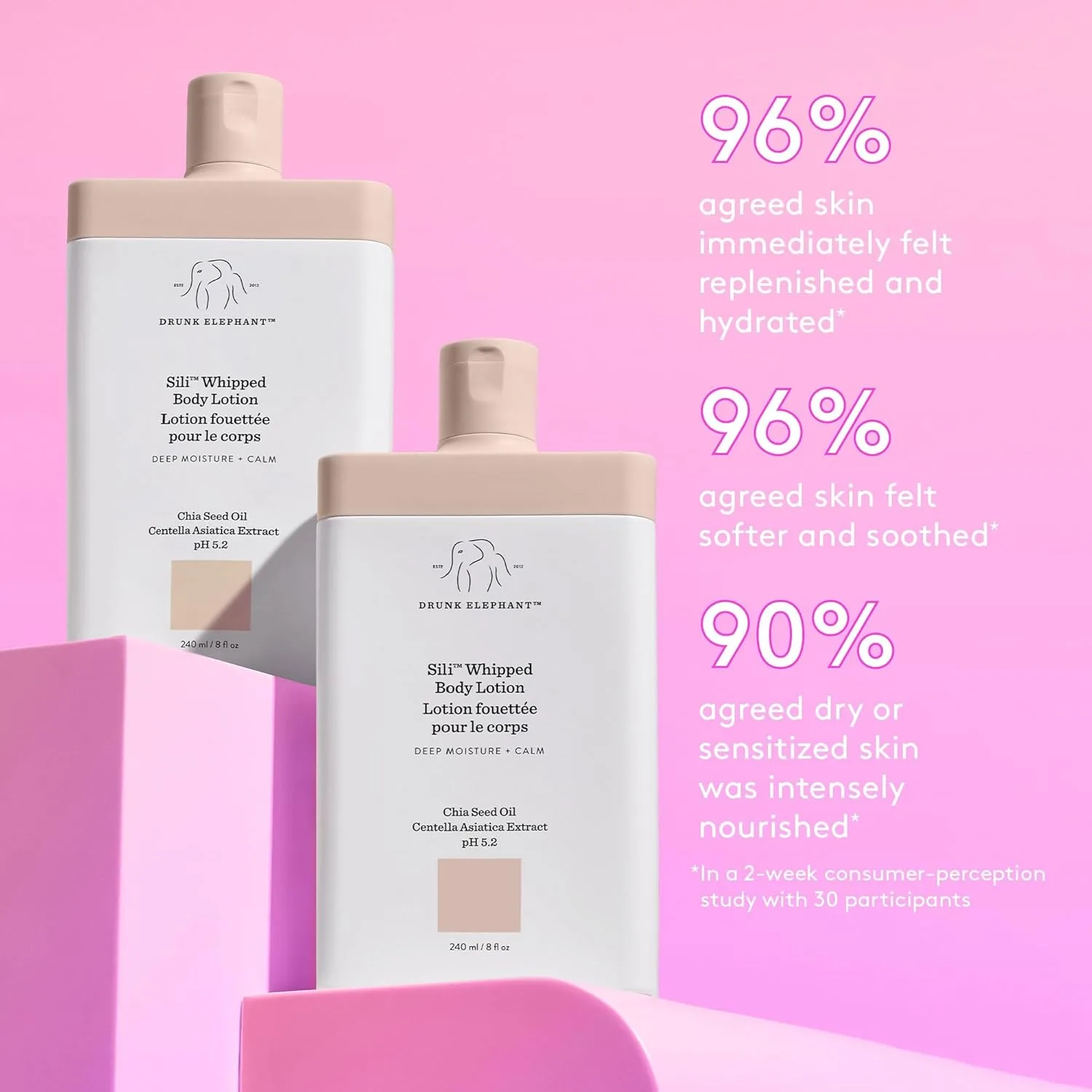 Drunk Elephant Sili Whipped Body Lotion, 240 мл, насыщенный ежедневный увлажняющий лосьон, чистый клинический уход, cruelty-free, без эфирных масел, силиконов и отдушек — фото 3