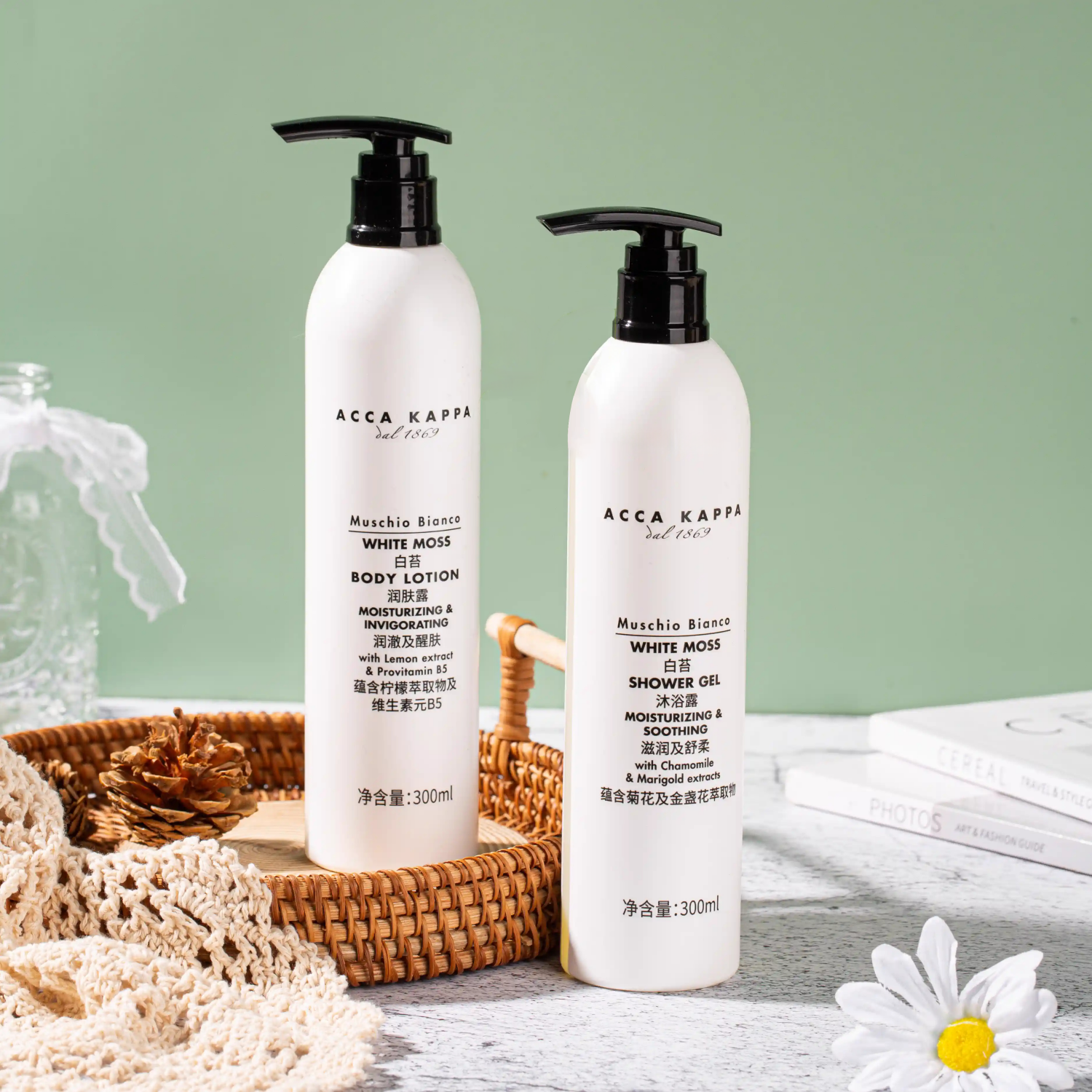 Наборы для ухода Unisex Acca Kappa, shower gel 300ml+body lotion 300ml[hotel exclusive edition] — фото 2