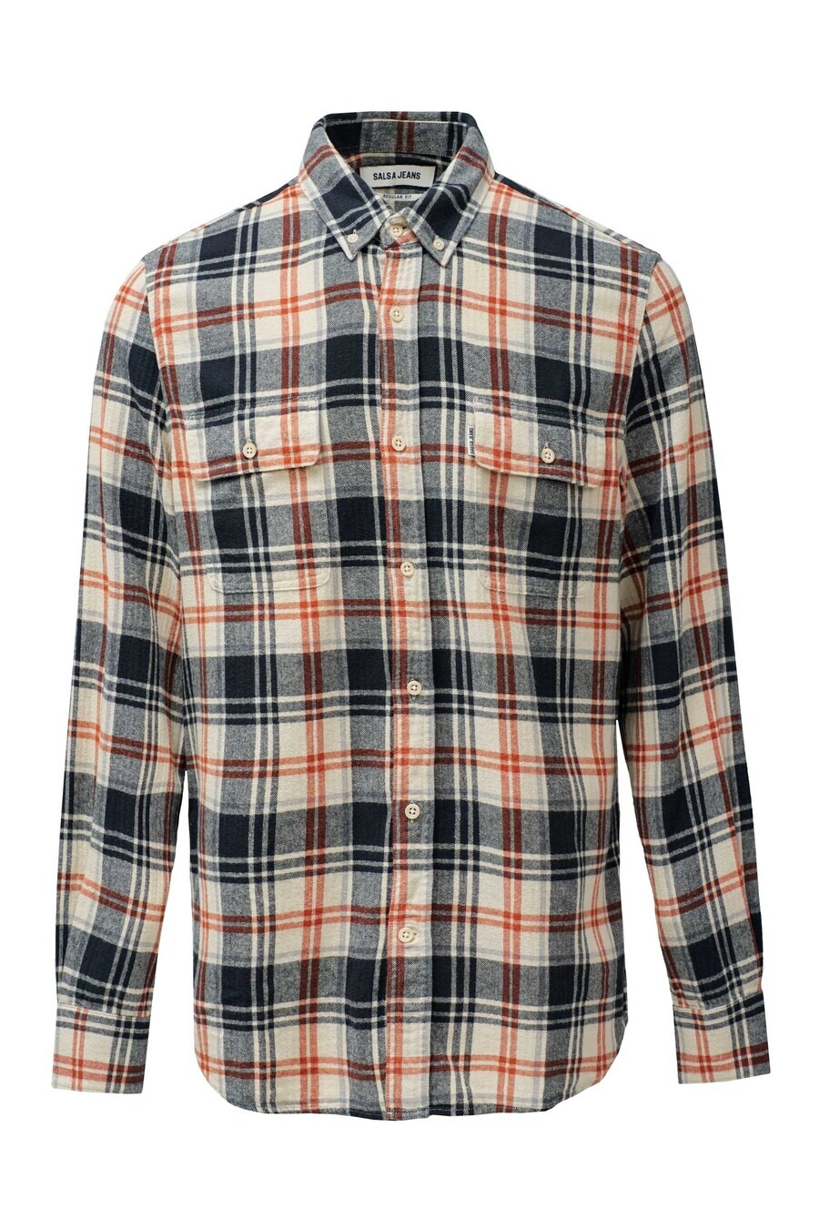 

Клетчатая рубашка Salsa Jeans Regular fit Button Up Shirt, ночной синий