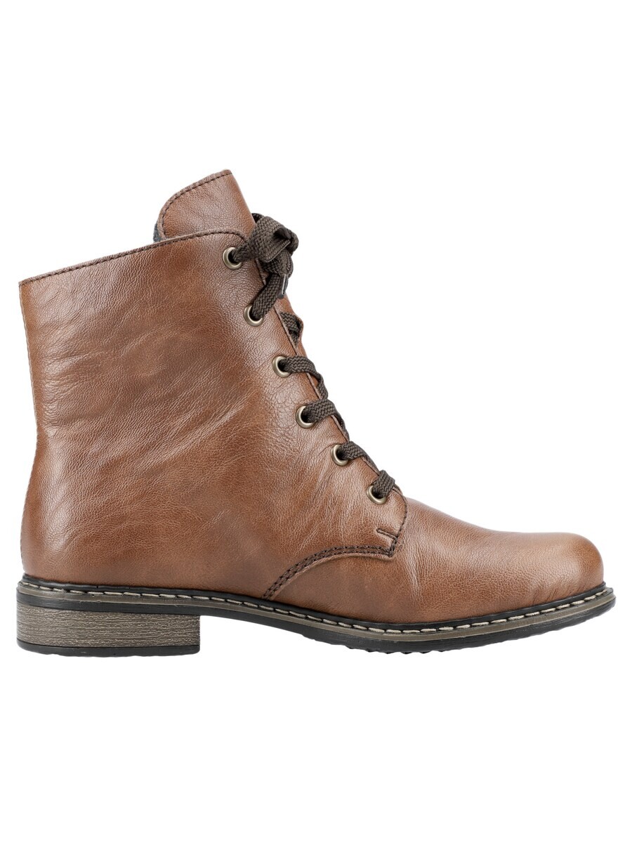 Ботинки женские Rieker Lace-Up Ankle Boots на шнуровке и с молнией, коричневый — фото 4
