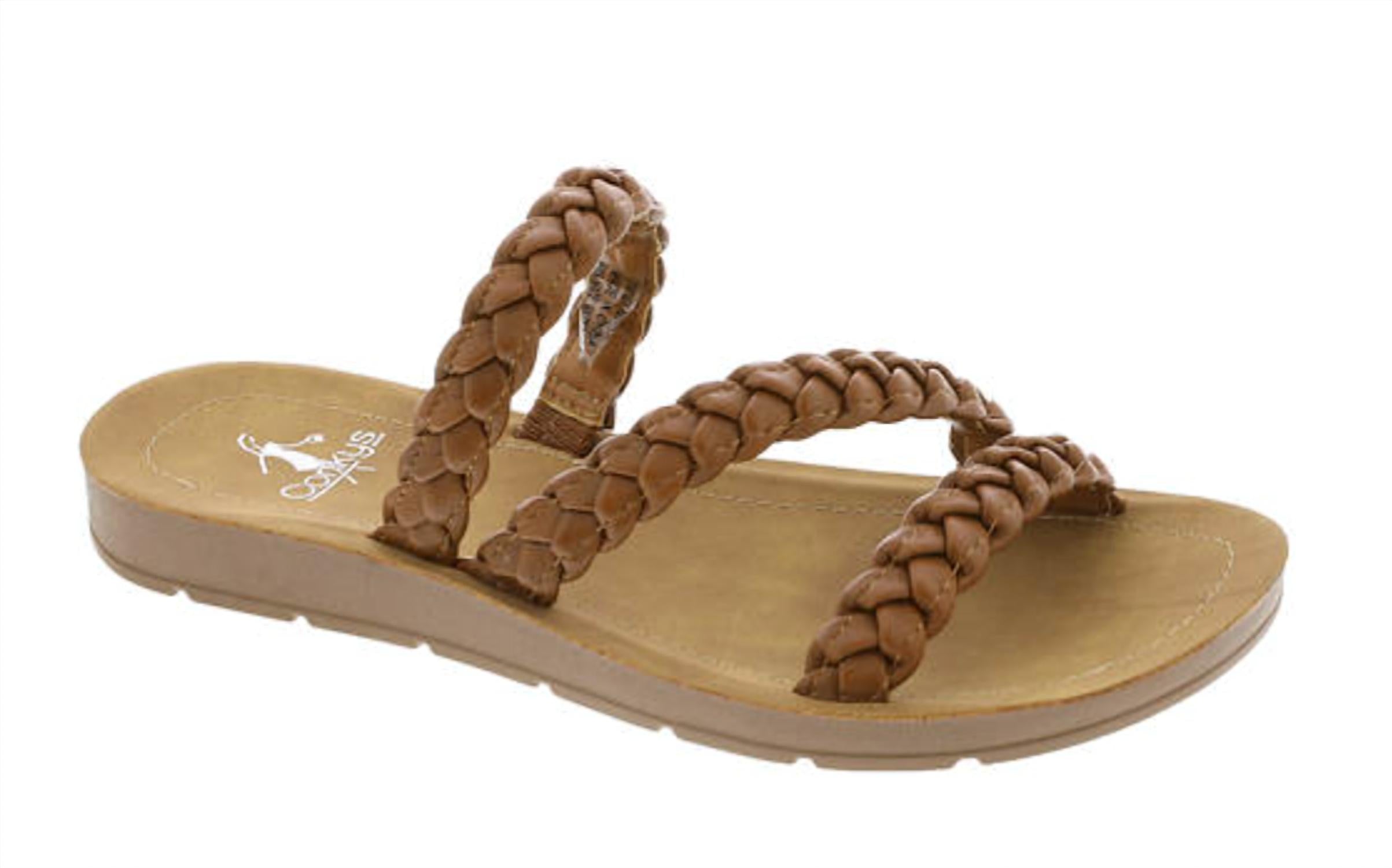 Женские сандалии Twist N Shout в коньячном цвете Corkys Footwear, цвет cognac