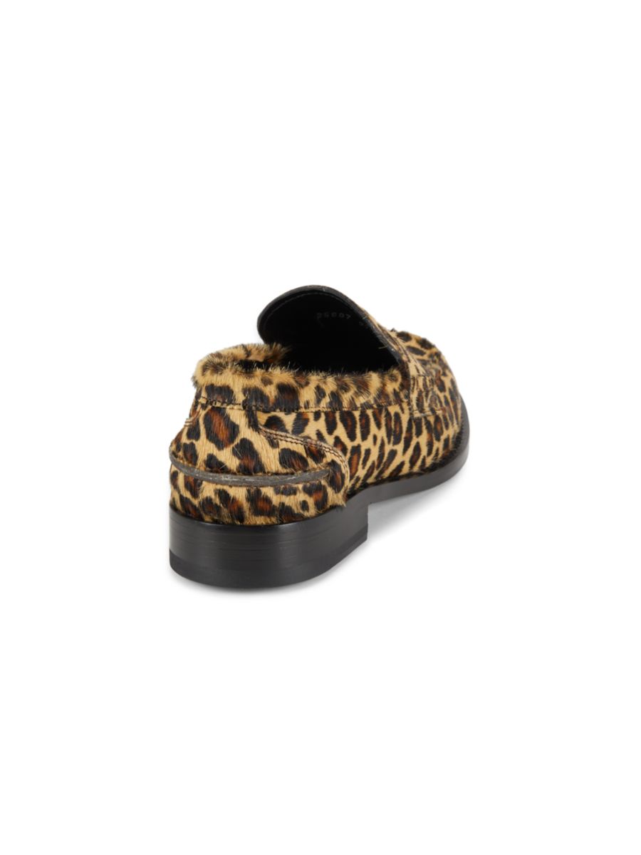 Кожаные пенни-лоферы с леопардовым принтом Roberto Cavalli, цвет Cheetah — фото 3