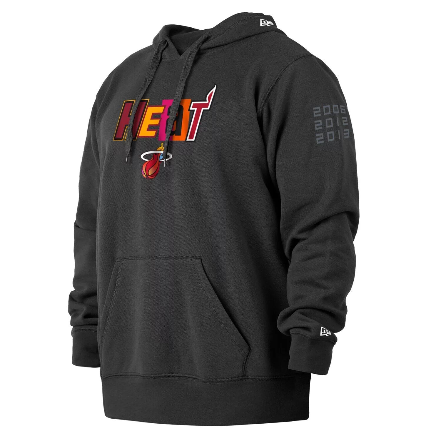 

Мужской черный пуловер с капюшоном Miami Heat 2021/22 City Edition Big & Tall New Era