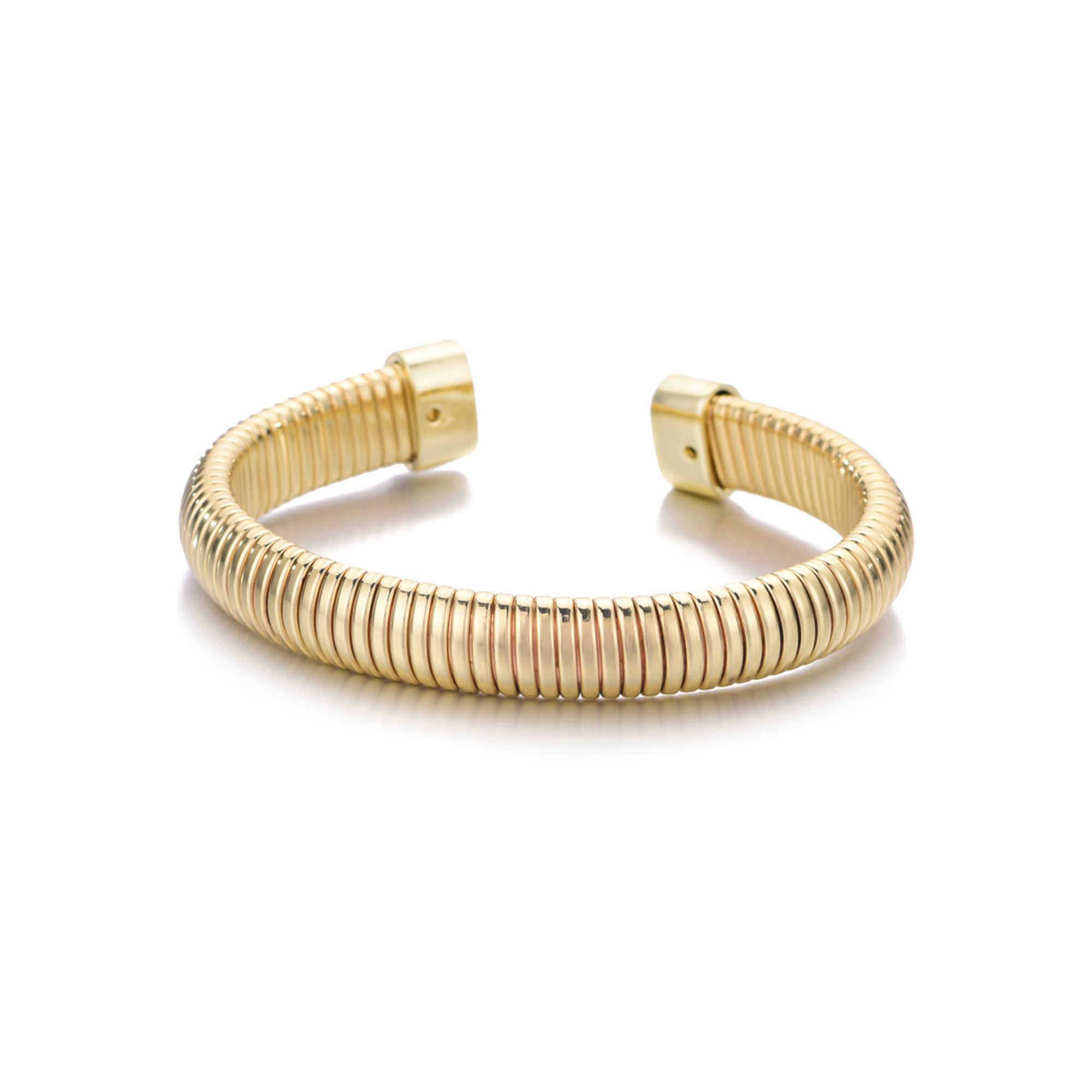 

Браслет Omega Coil с покрытием из 14-каратного золота Adornia, золотой