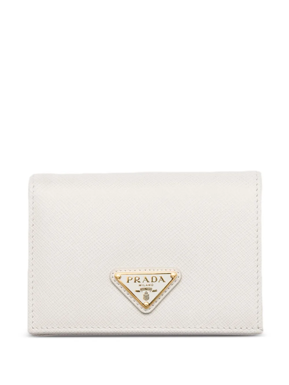 

Маленький кошелек из сафьяновой кожи Prada, белый
