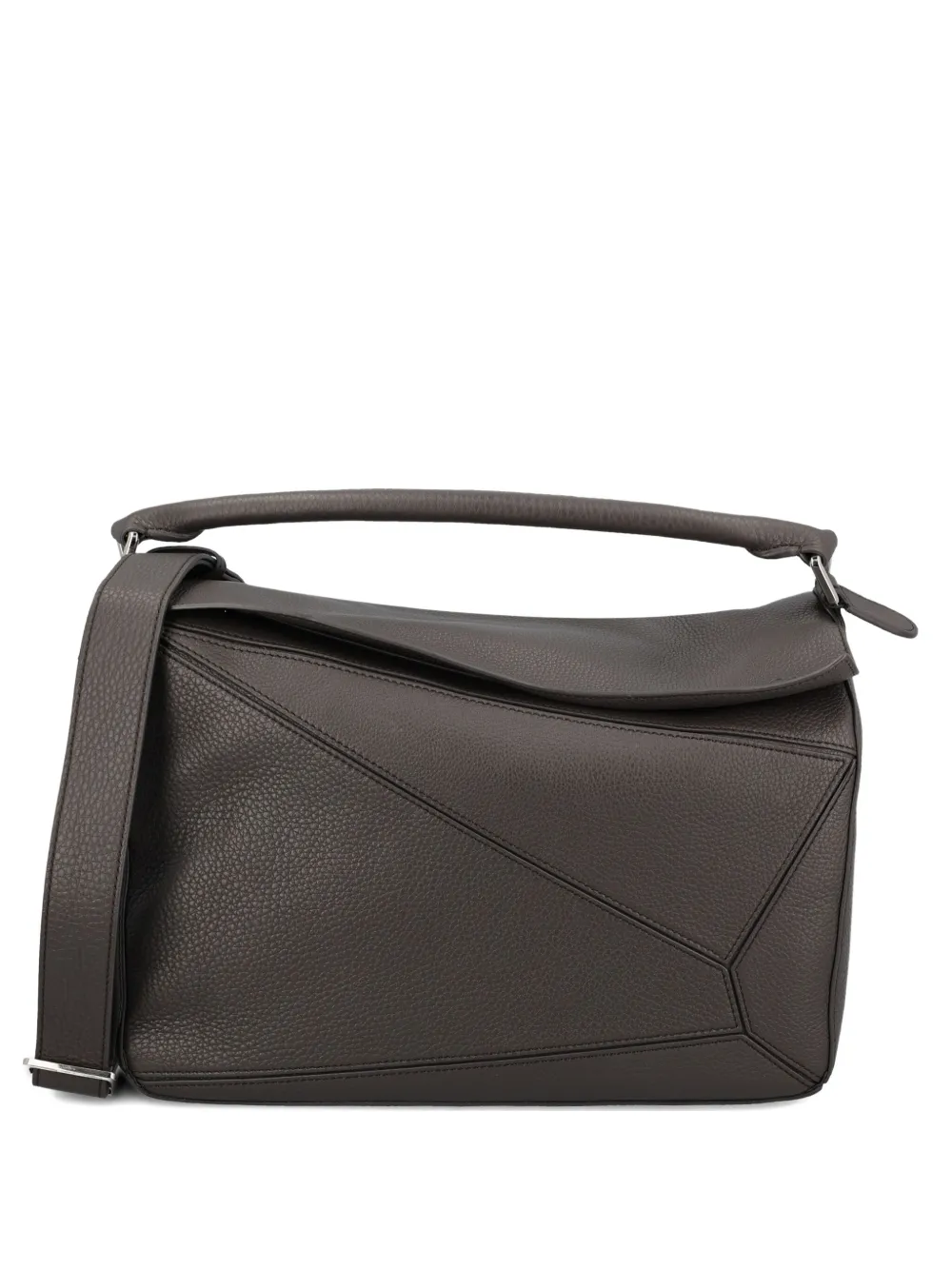 

Большая кожаная сумка-тоут Puzzle LOEWE, серый