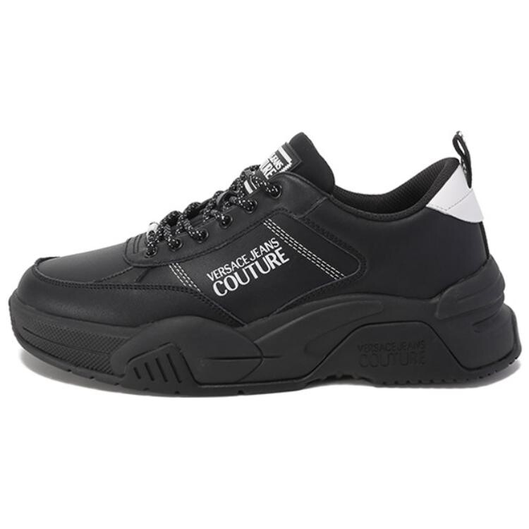 

Кроссовки VERSACE JEANS Couture Logo-print Lace-up Sneakers, черный