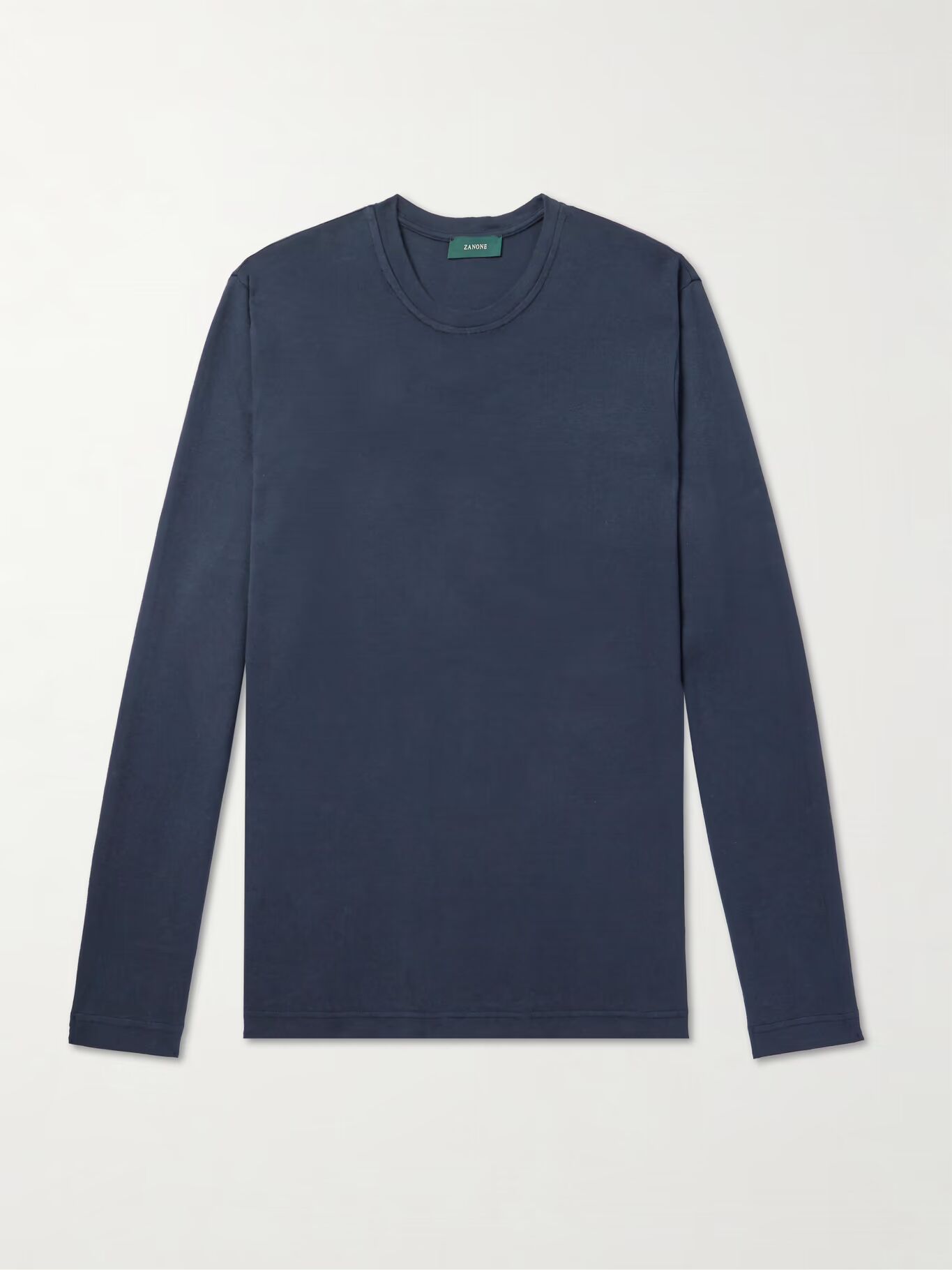 

Футболка Zanone Slim-Fit Pima из хлопкового джерси INCOTEX, темно-синий
