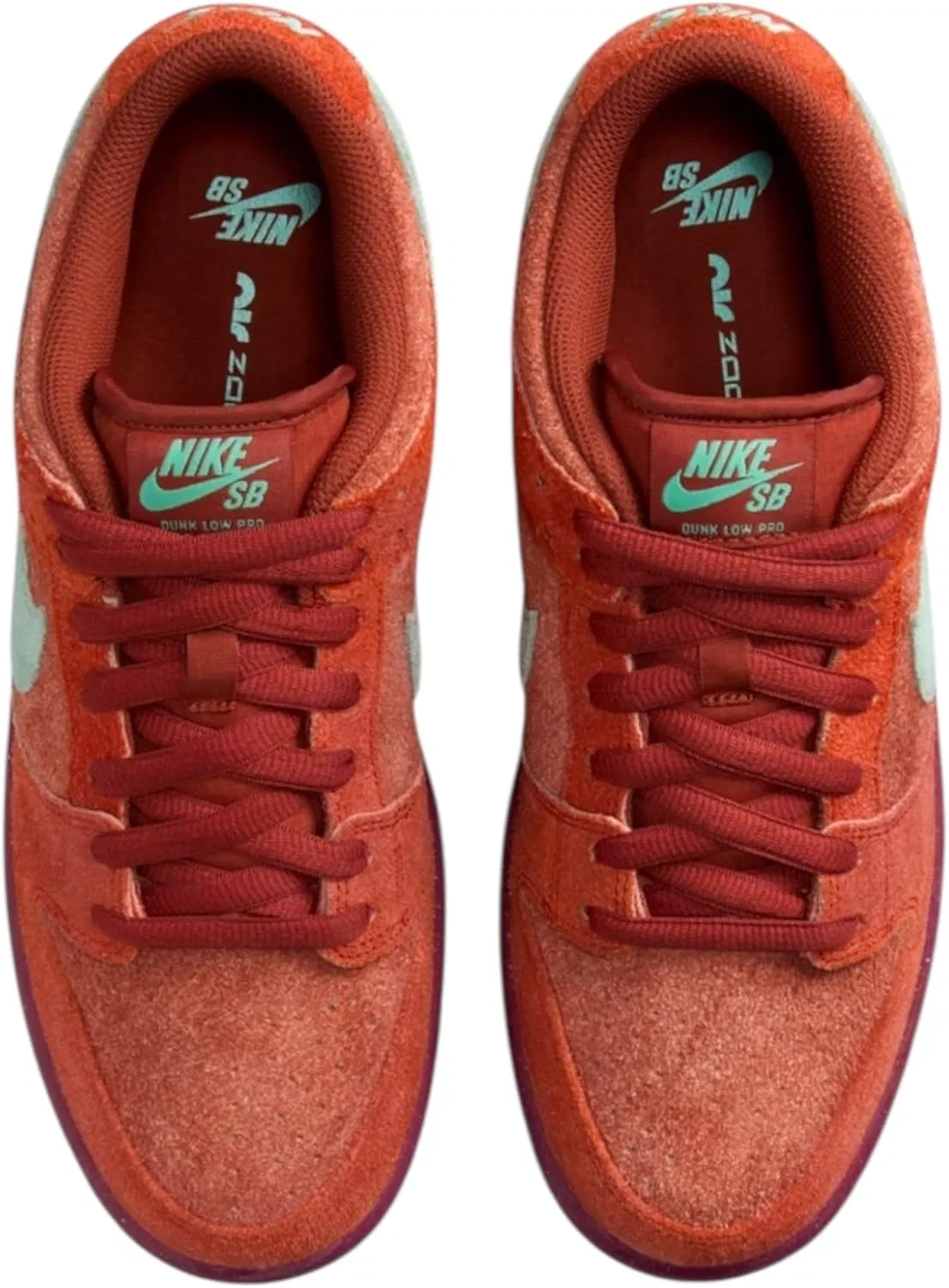 Мужские кроссовки Nike Dunk Low Retro, Mystic Red/Emerald Rise-Rugged Orange-Rosewood-Mystic Red — фото 4
