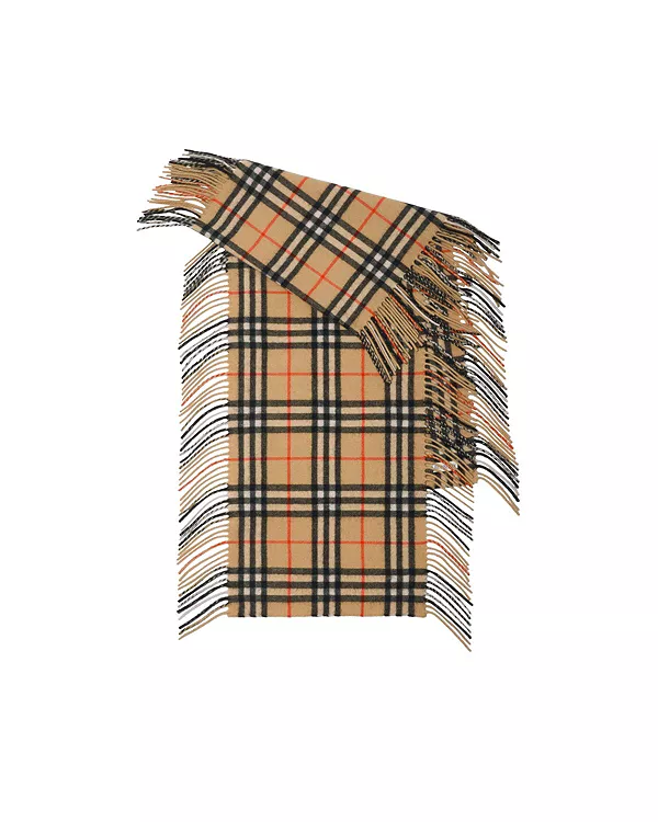 

Проверьте кашемировый шарф Happy Scarf Burberry, бежевый