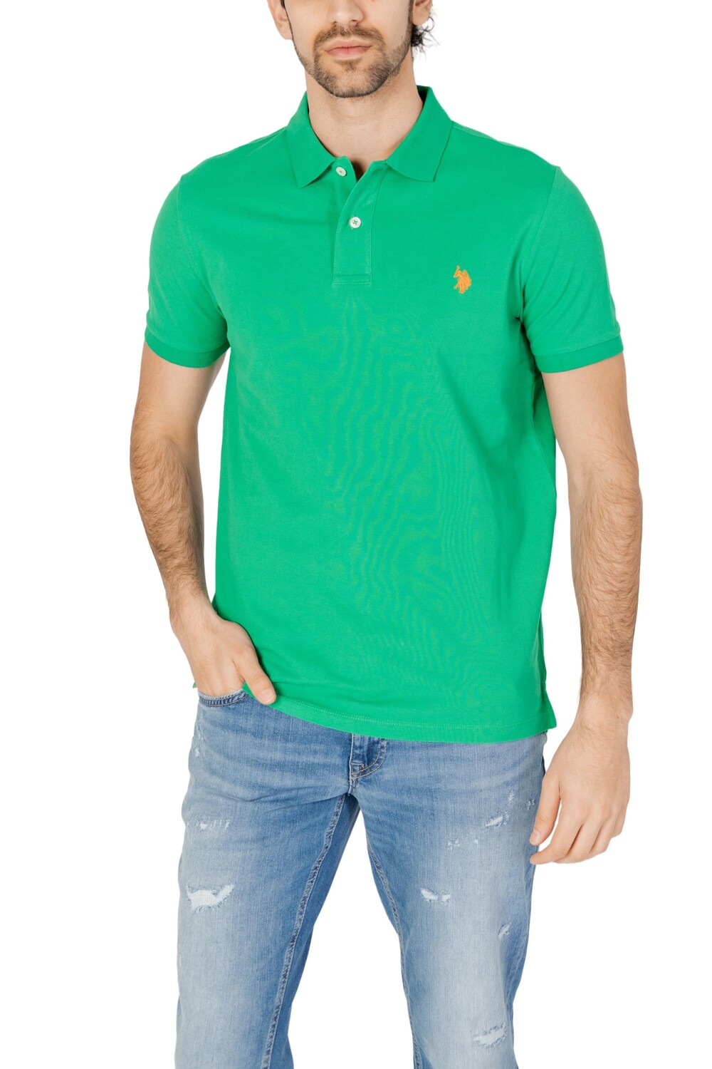 

Поло U.S. Polo Assn. из хлопка, зеленый