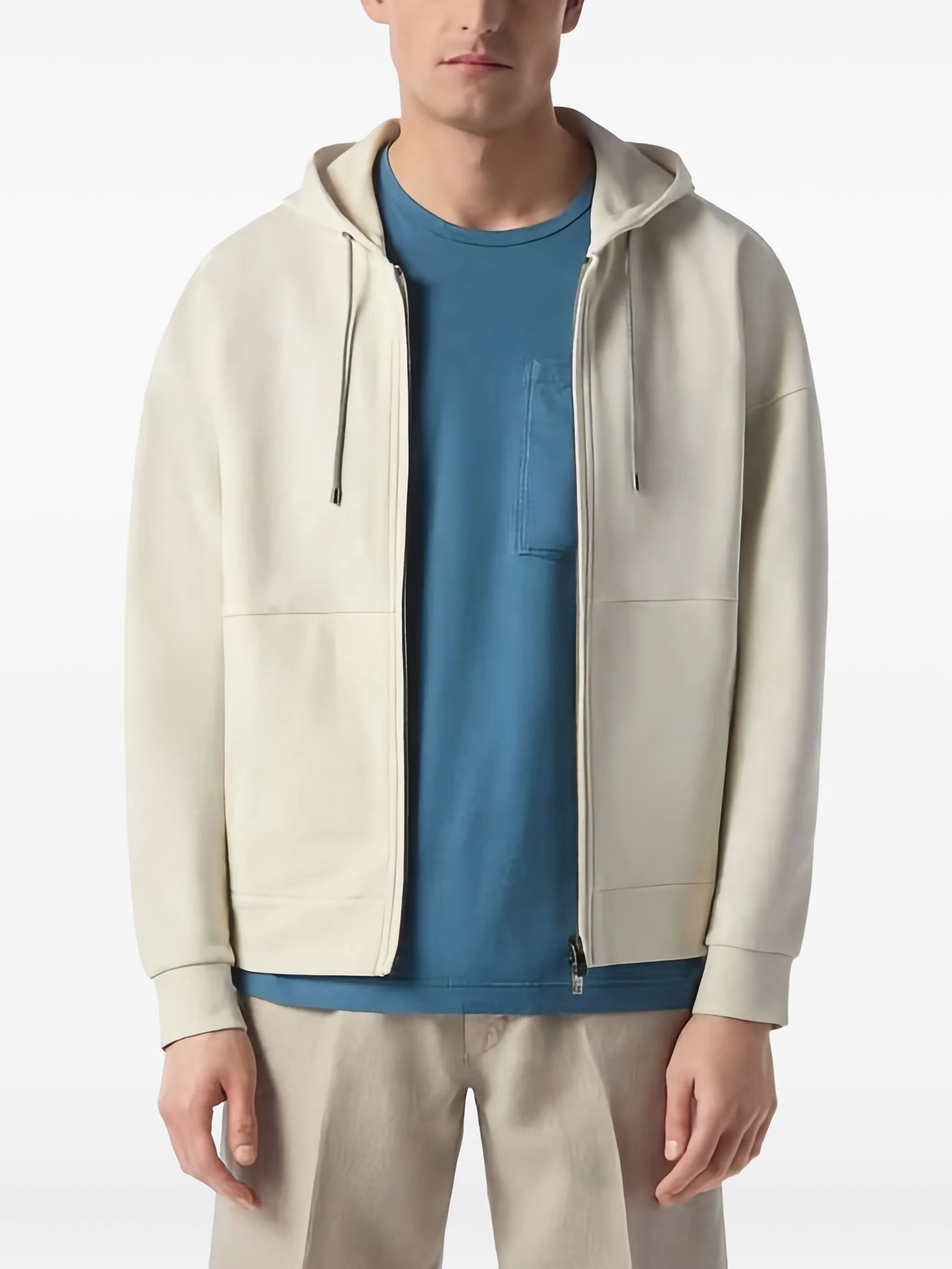 

Худи на молнии Corneliani, белый