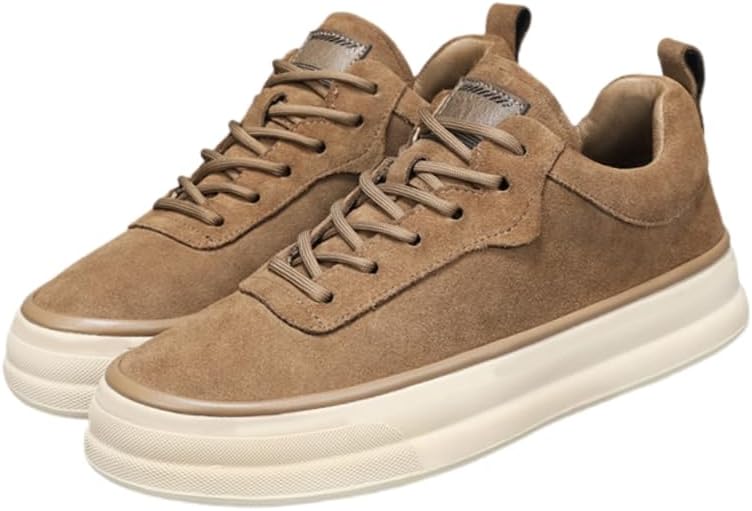 

Мужские стильные кеды однотонного цвета, низкие, удобные, с шнуровкой, спортивные, с ПВХ подошвой, стелькой из ЭВА, с закругленным носком, подходят для повседневной носки и для всех сезонов Hoalox, хаки