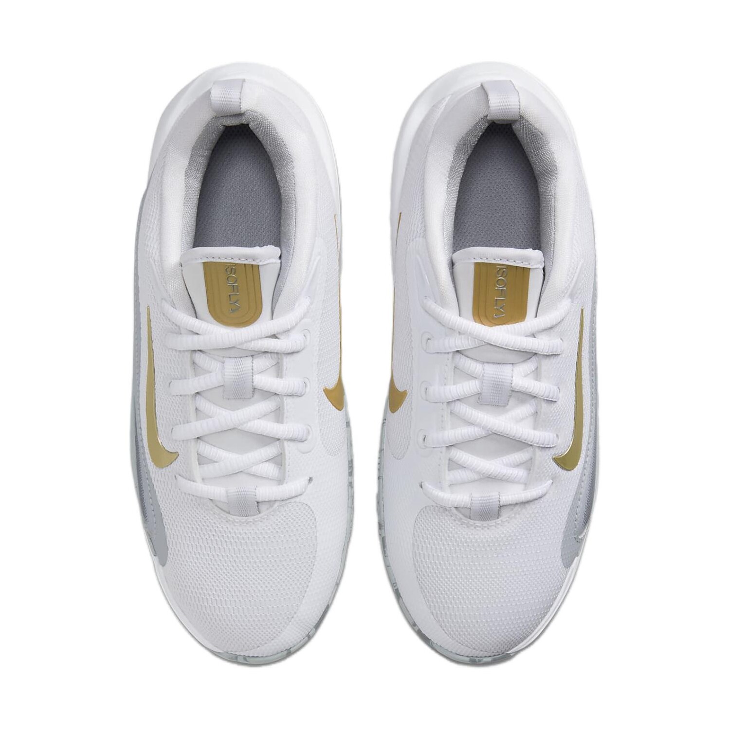 Детские баскетбольные кроссовки ISOFLY GS Low-top, белые/холодно-серые Nike, белый — фото 4