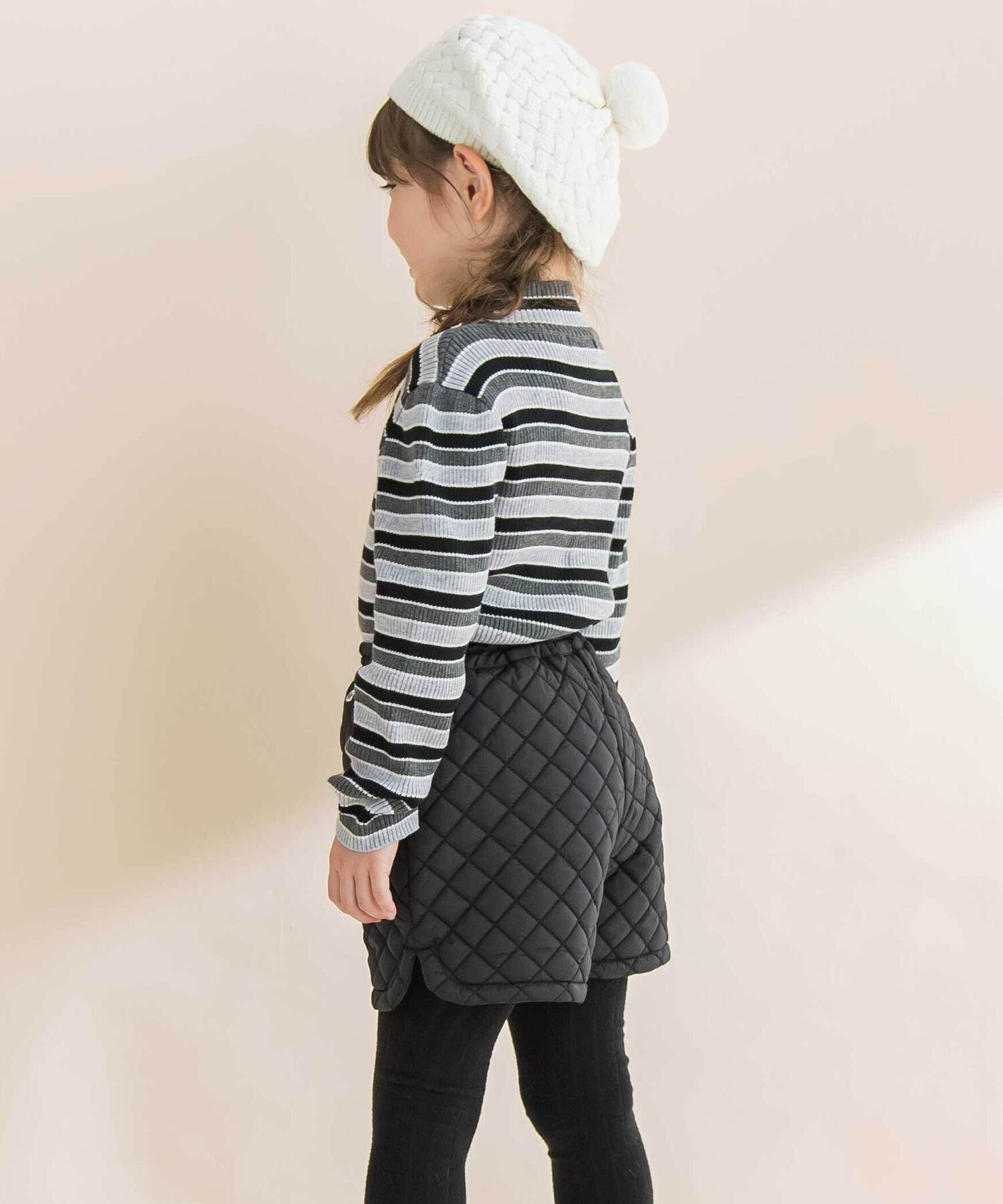 Стеганые шорты из тафты с боковым разрезом (90-150 см) BeBe, Black — фото 3