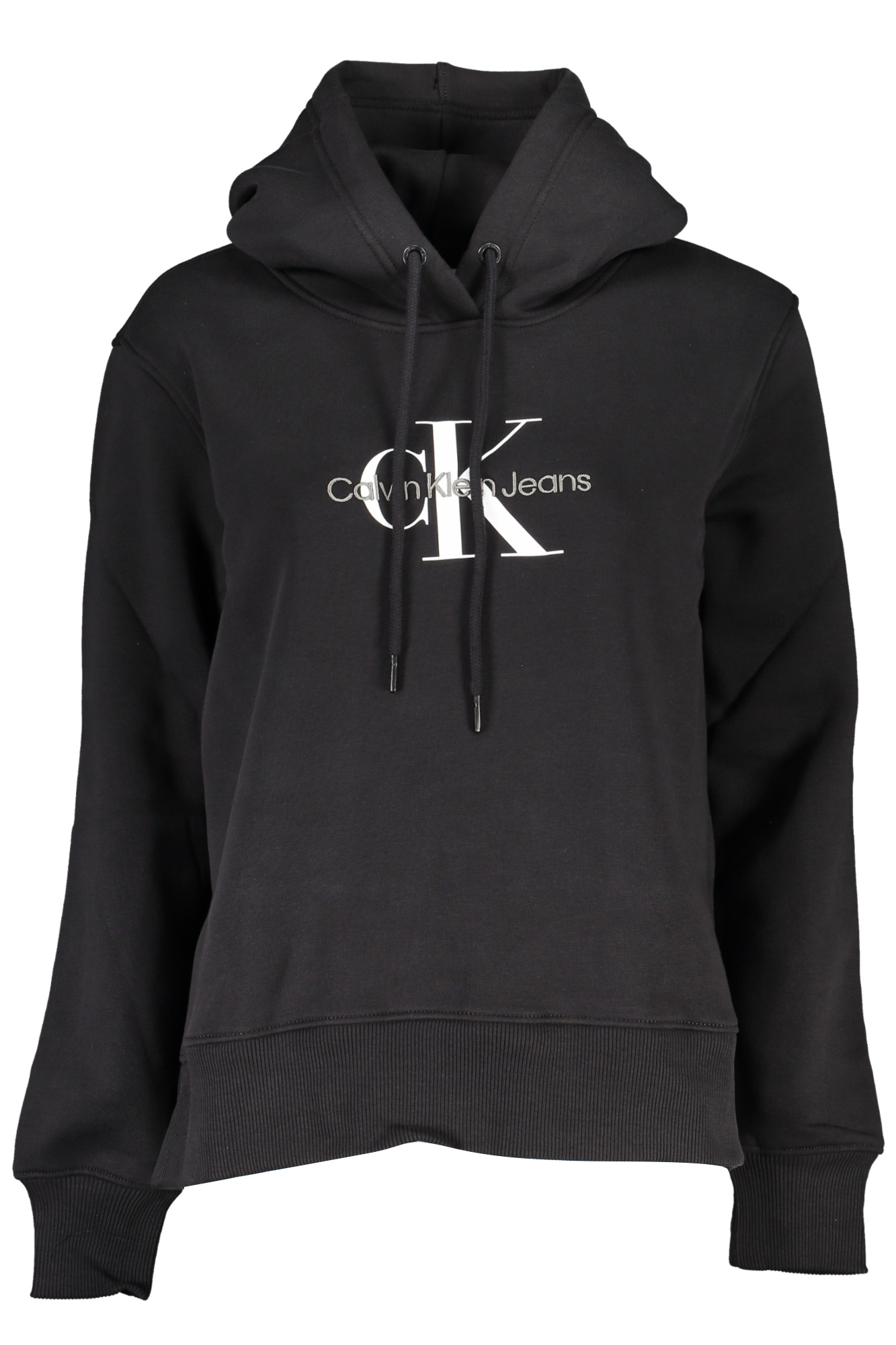 

Толстовка флисовая Calvin Klein с капюшоном, черный / белый