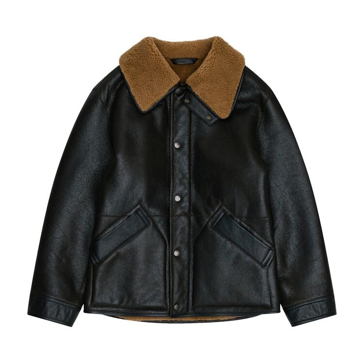 

Пальто Lemaire Shearling Coat Espresso, черный
