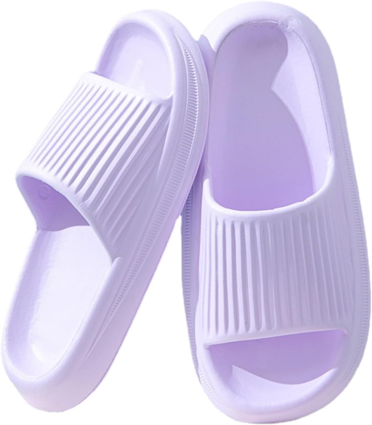 

Домашние тапочки для женщин Мужчины Летние тапочки Надевание на улице Пляжные сандалии Тапочки для ванной комнаты Толстая подошва с нескользящей подошвой Дышащая домашняя обувь Тапочки для душа с открытым носком Iwhgrmp, фиолетовый