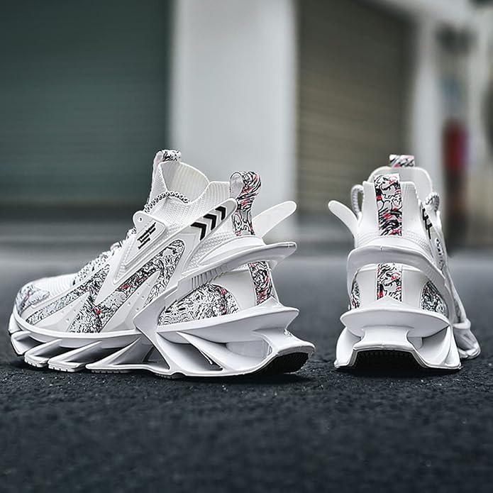 Мужские кроссовки Men Blade, модные спортивные беговые кроссовки для мужчин, дышащие, для ходьбы, легкие Biuhfn, белый — фото 3