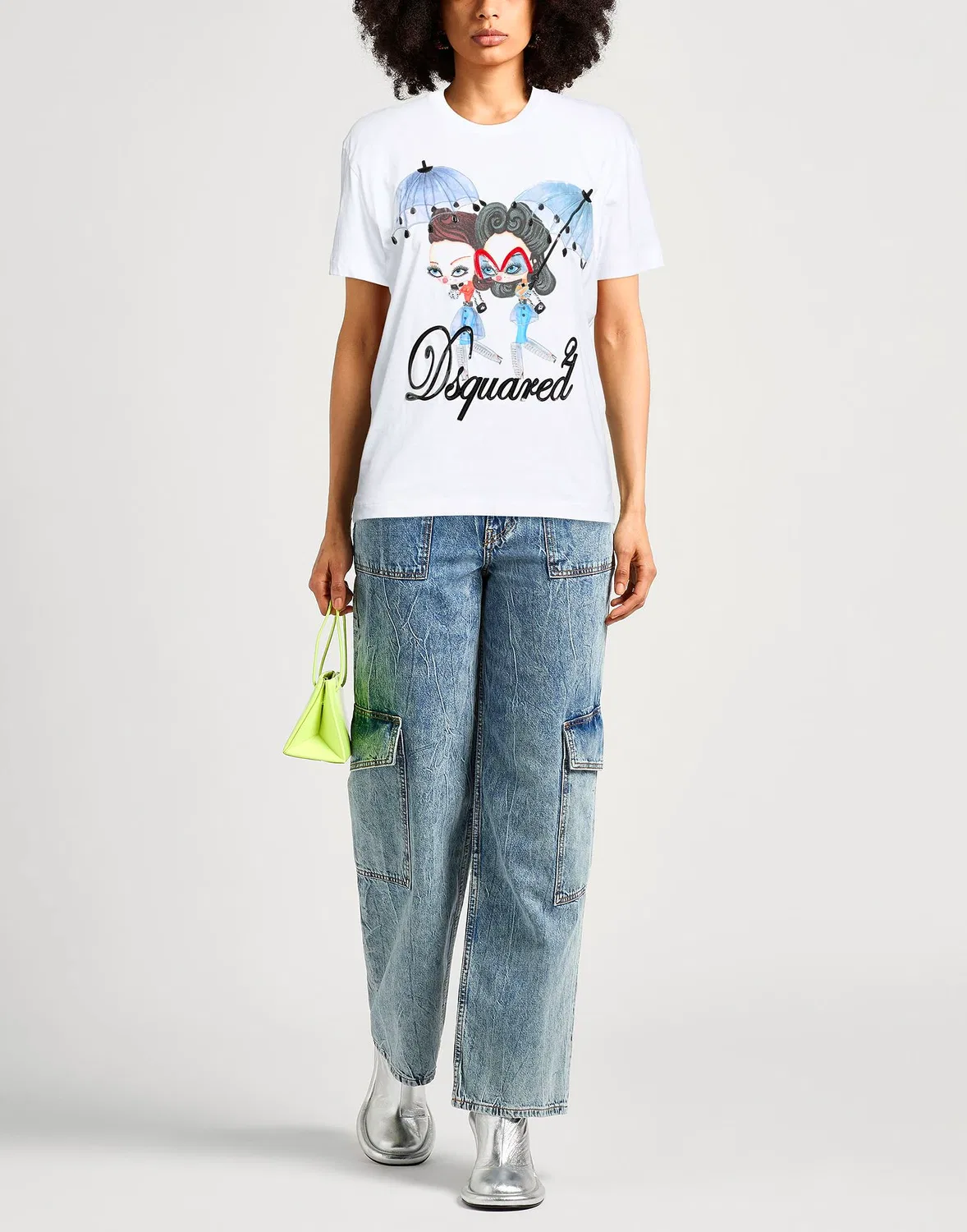 Футболка с принтом DSQUARED2 Белая — фото 2