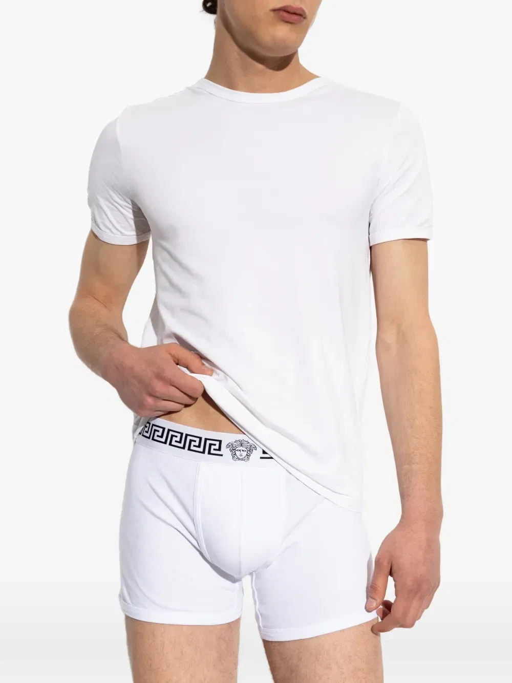 Футболка с логотипом (комплект из двух штук) VERSACE, белый — фото 2