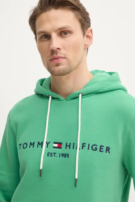 Олимпийка с капюшоном мужская Tommy Hilfiger, зеленый — фото 4