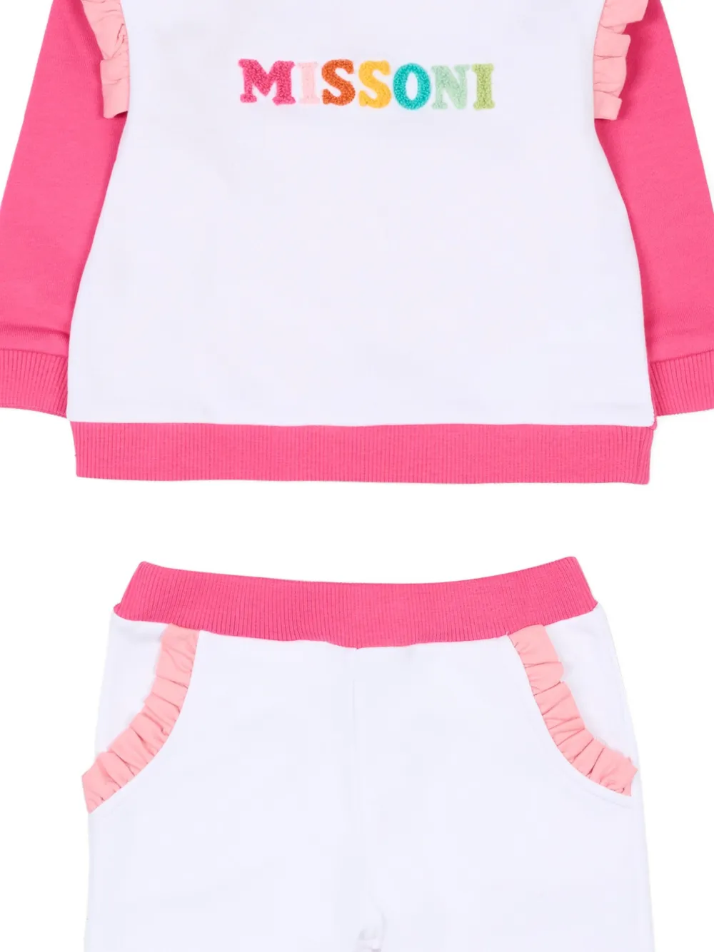 Спортивный костюм с оборками Missoni Kids, белый — фото 3