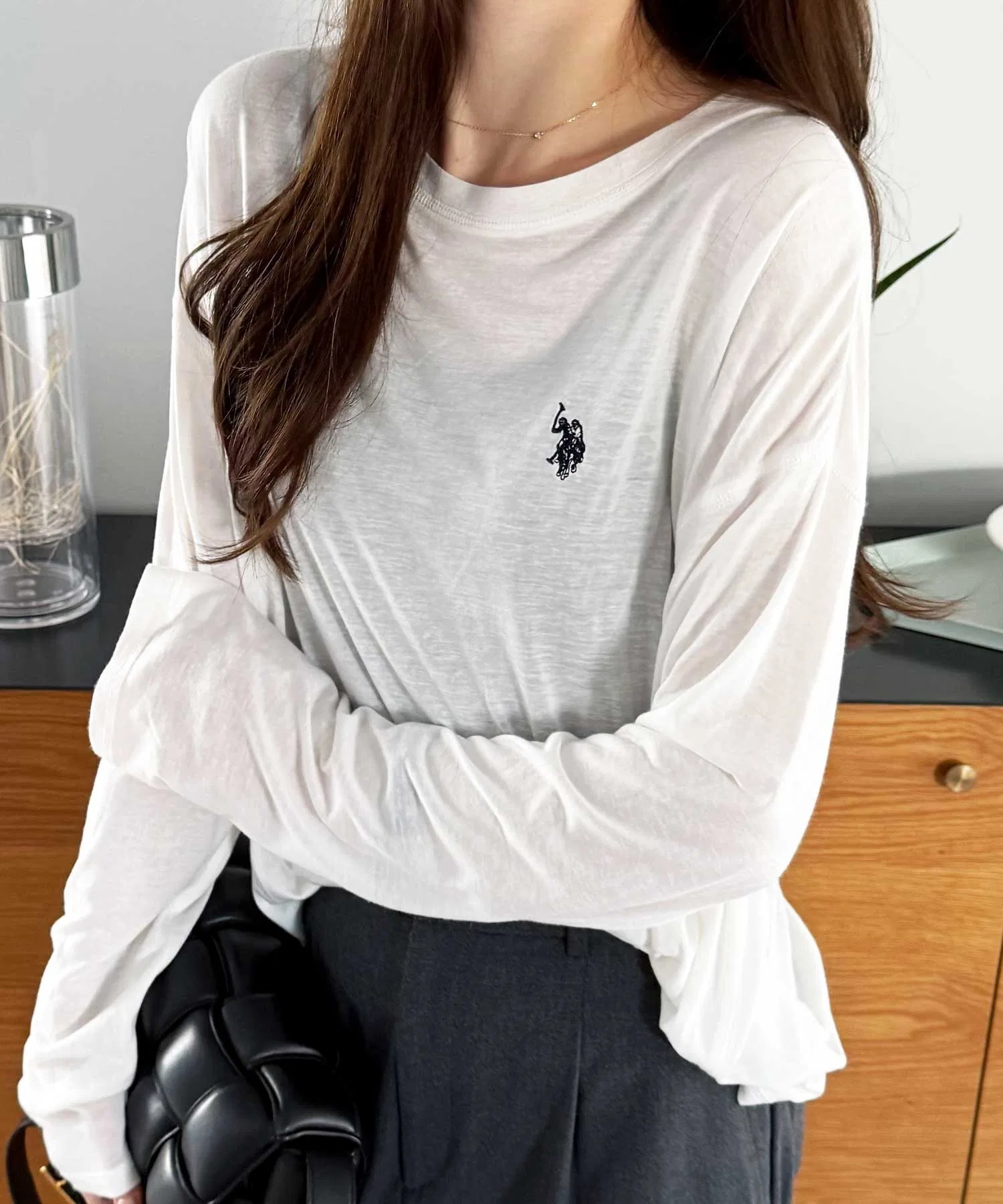 Женская футболка U.S. POLO ASSN. с длинным рукавом — фото 3