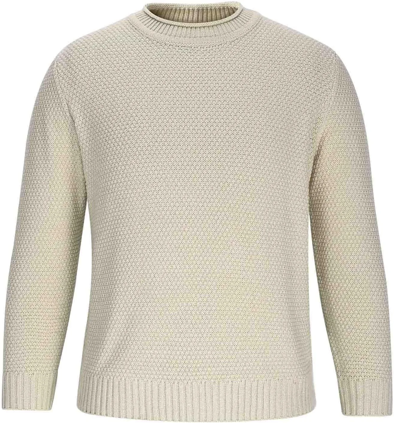 

Мужской свитер-пуловер с фактурной вязкой