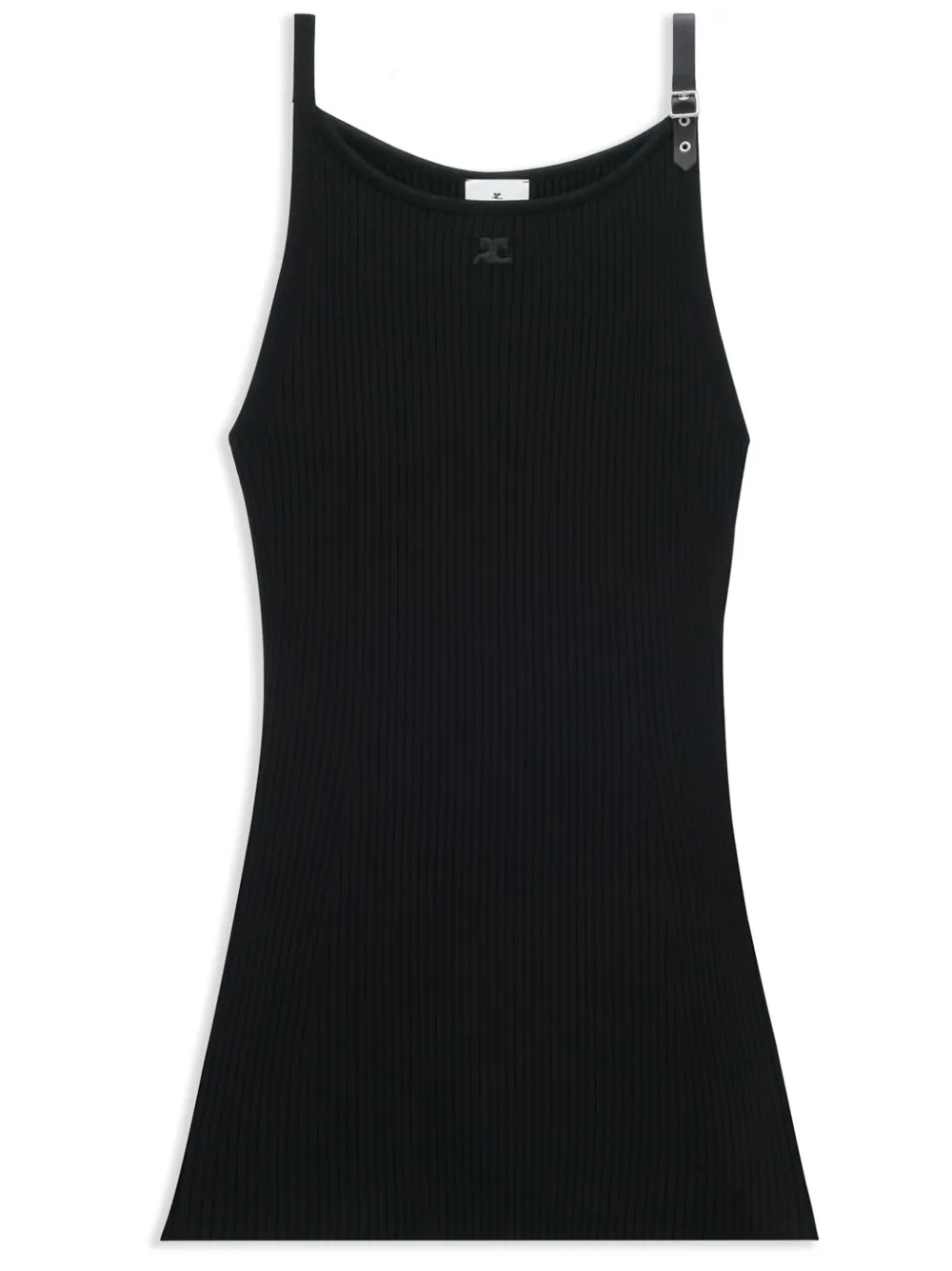 

Платье мини с логотипом Courrèges, черный