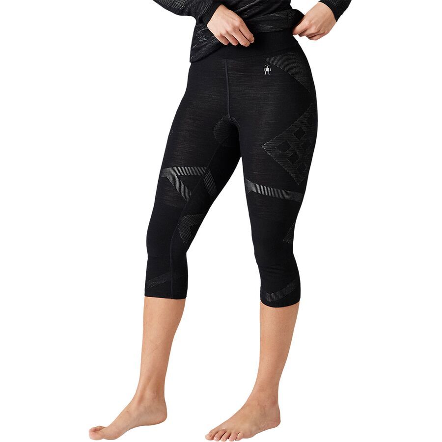 

Термобелье Intraknit из мериносовой шерсти, укороченные штанины (3/4), женское Smartwool Smartwool, Black/White