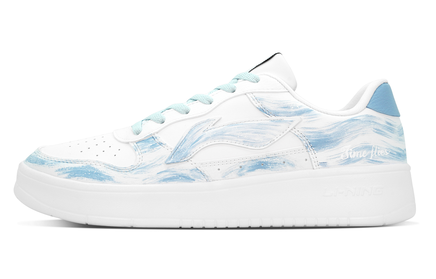 

LINING Кроссовки скейтерские мужские low top белые синие устойчивые к истиранию с амортизацией pontoon boats