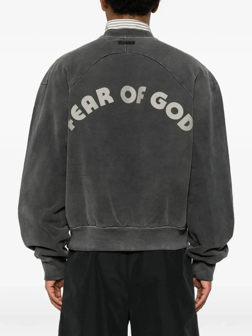 Хлопковый свитер с логотипом Fear Of God, черный — фото 4