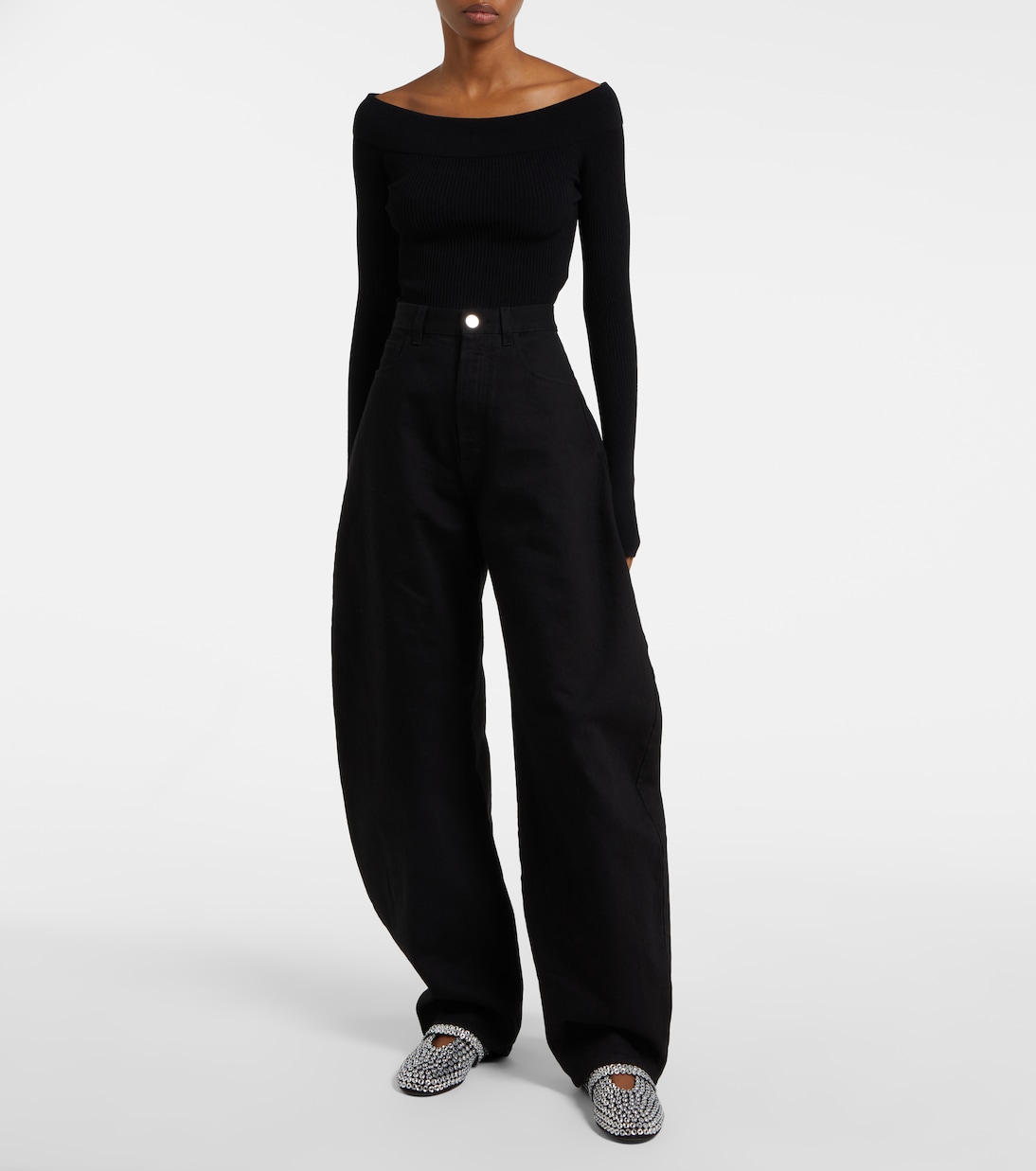 Декорированные замшевые балетки Мэри Джейн Alaïa, Transparent — фото 3