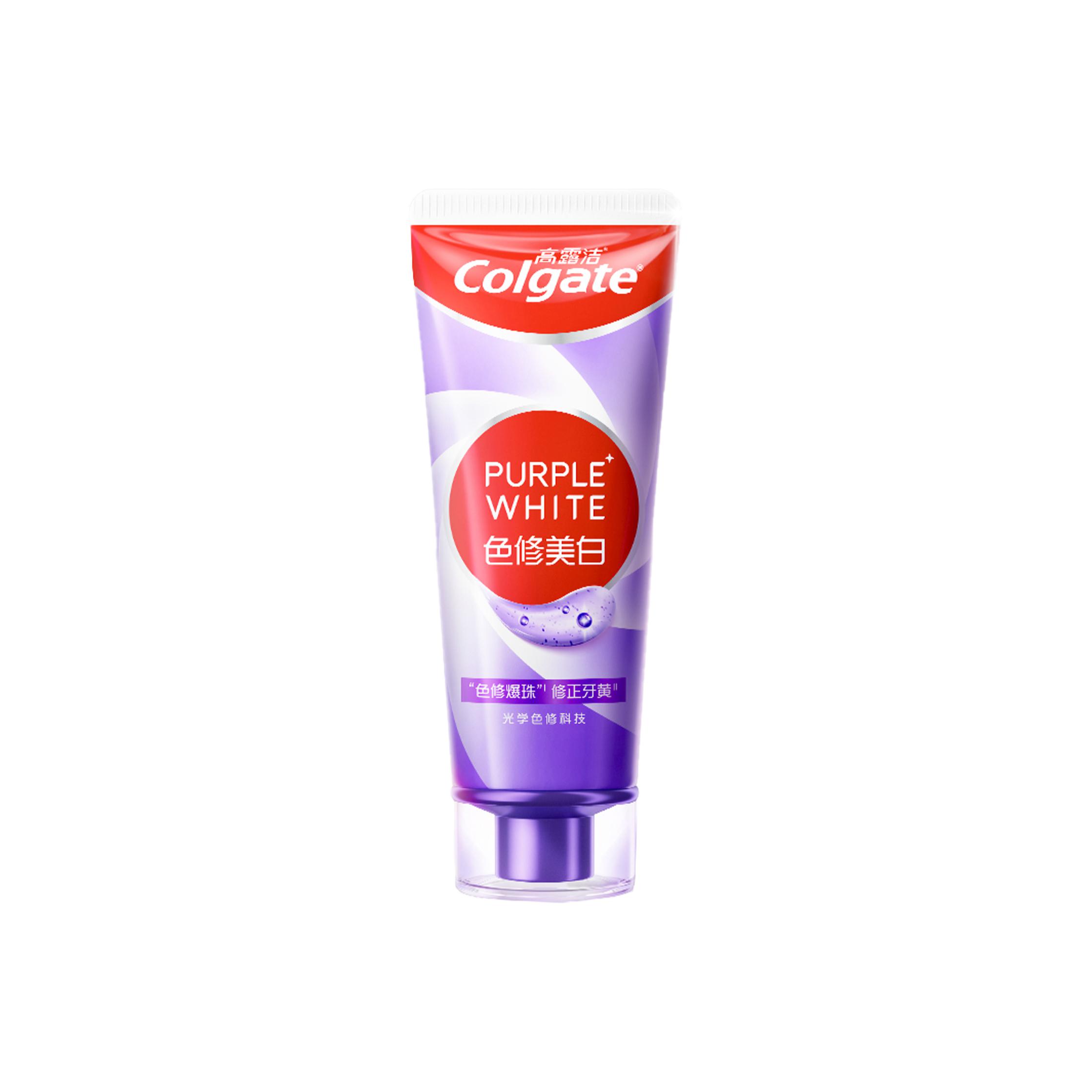 

COLGATE Фиолетовая зубная паста для отбеливания зубов, удаления пятен и свежести дыхания 90г*2/90г*3